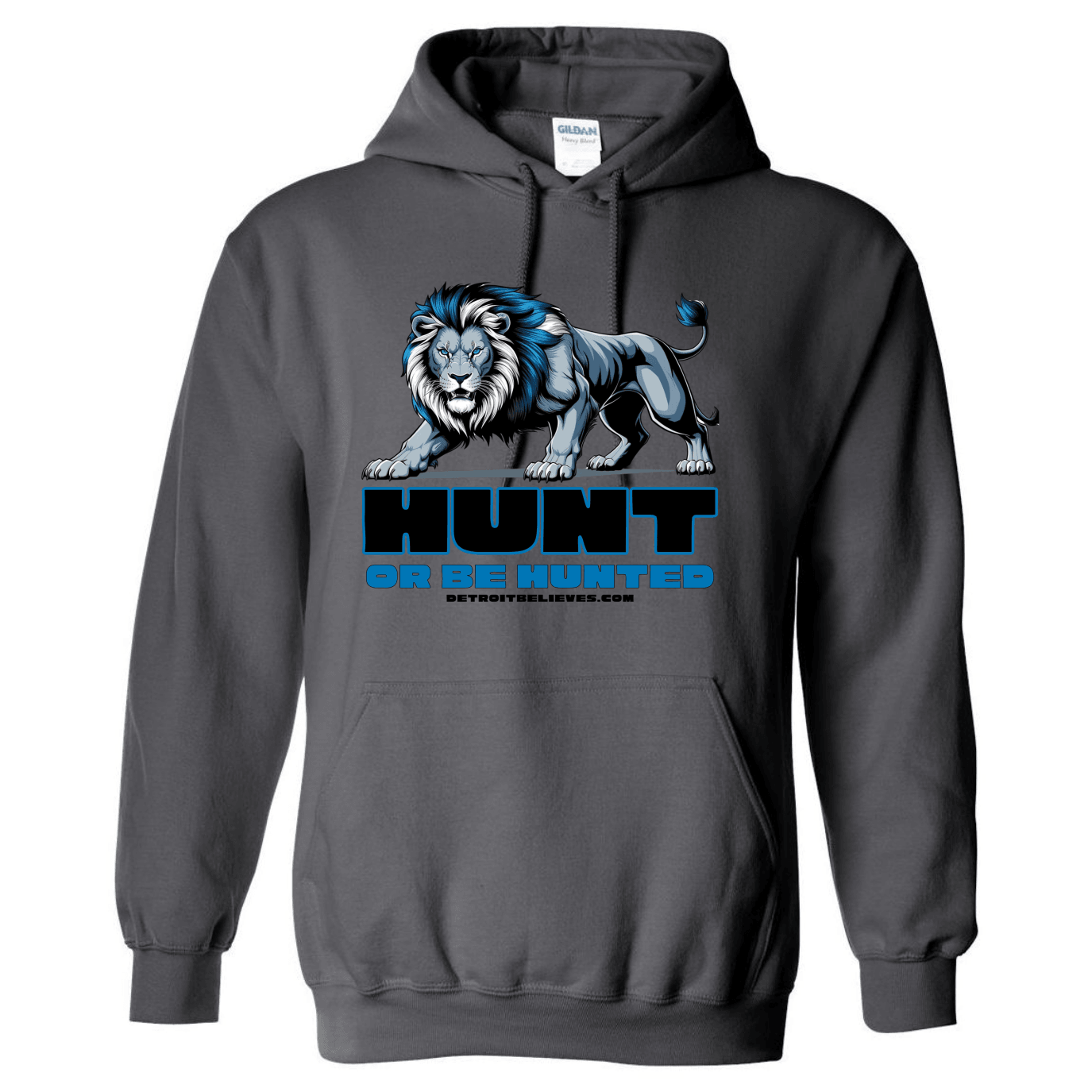 HUNT OR BE HUNTED Detroit Football Men's Hoodie