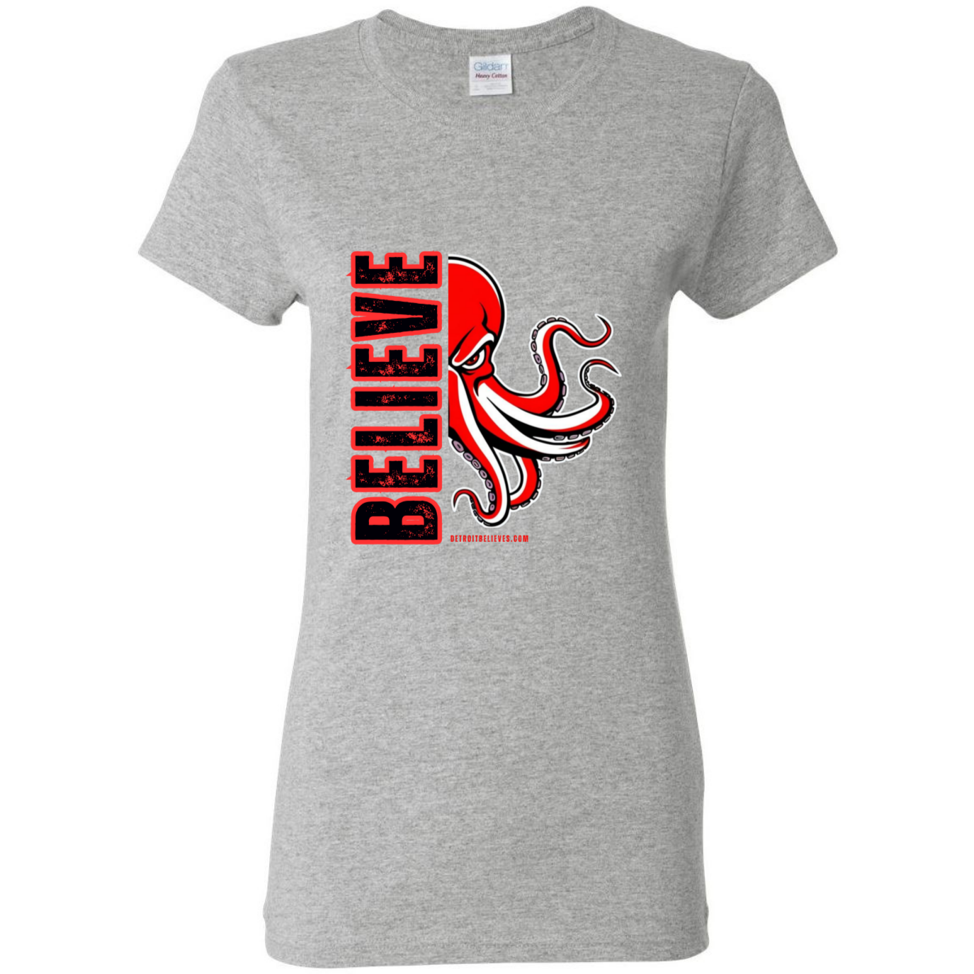 BELIEVE OCTOPUS Detroit Hockey Women's T-Shirt