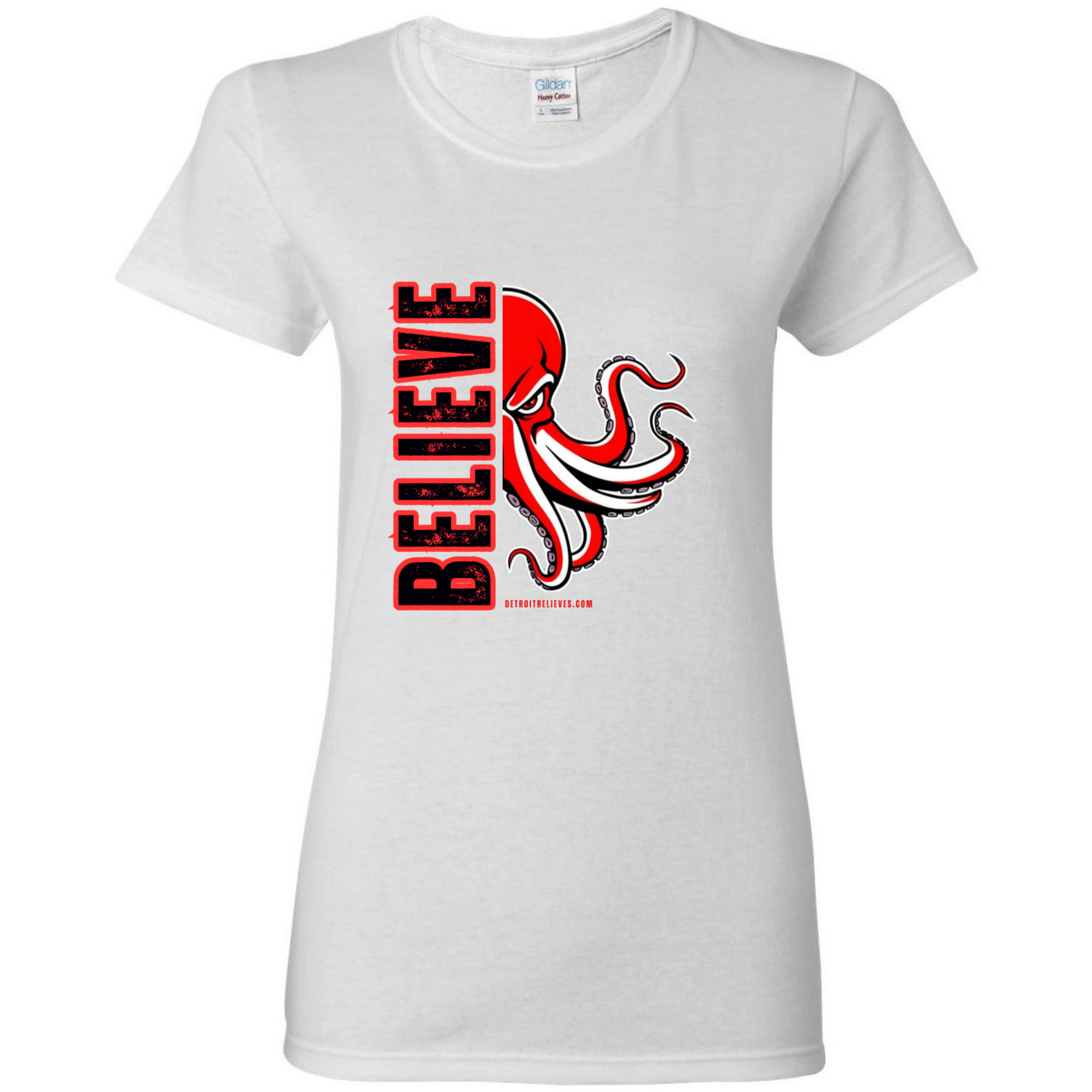 BELIEVE OCTOPUS Detroit Hockey Women's T-Shirt