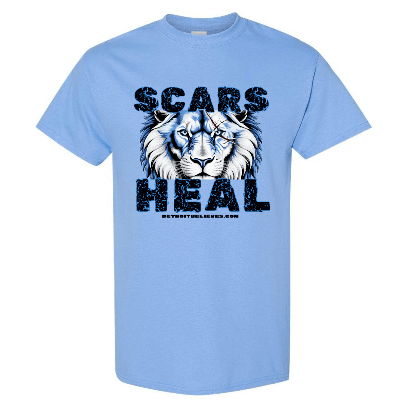 SCARS HEAL Detroit Football Mens T-Shirt