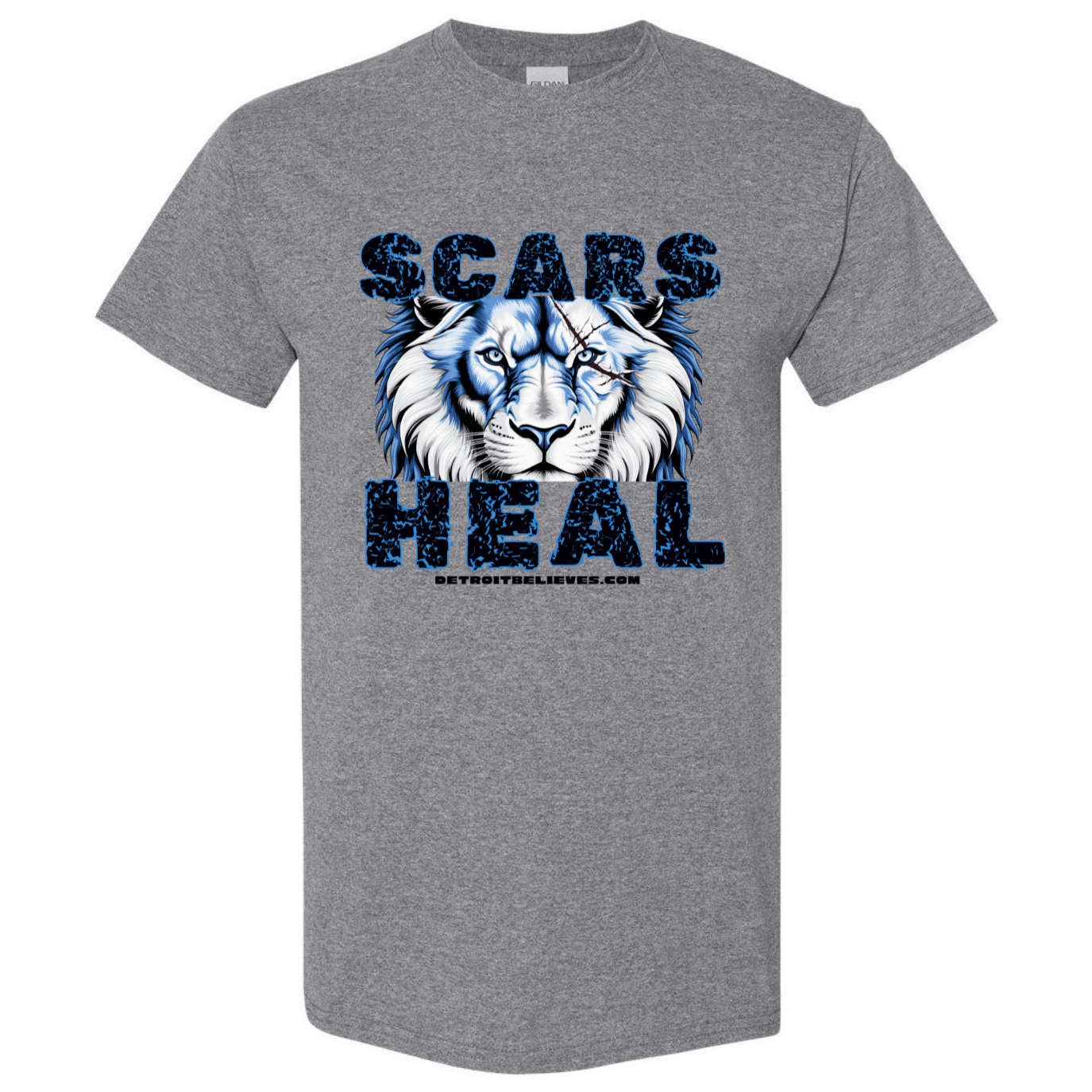 SCARS HEAL Detroit Football Mens T-Shirt