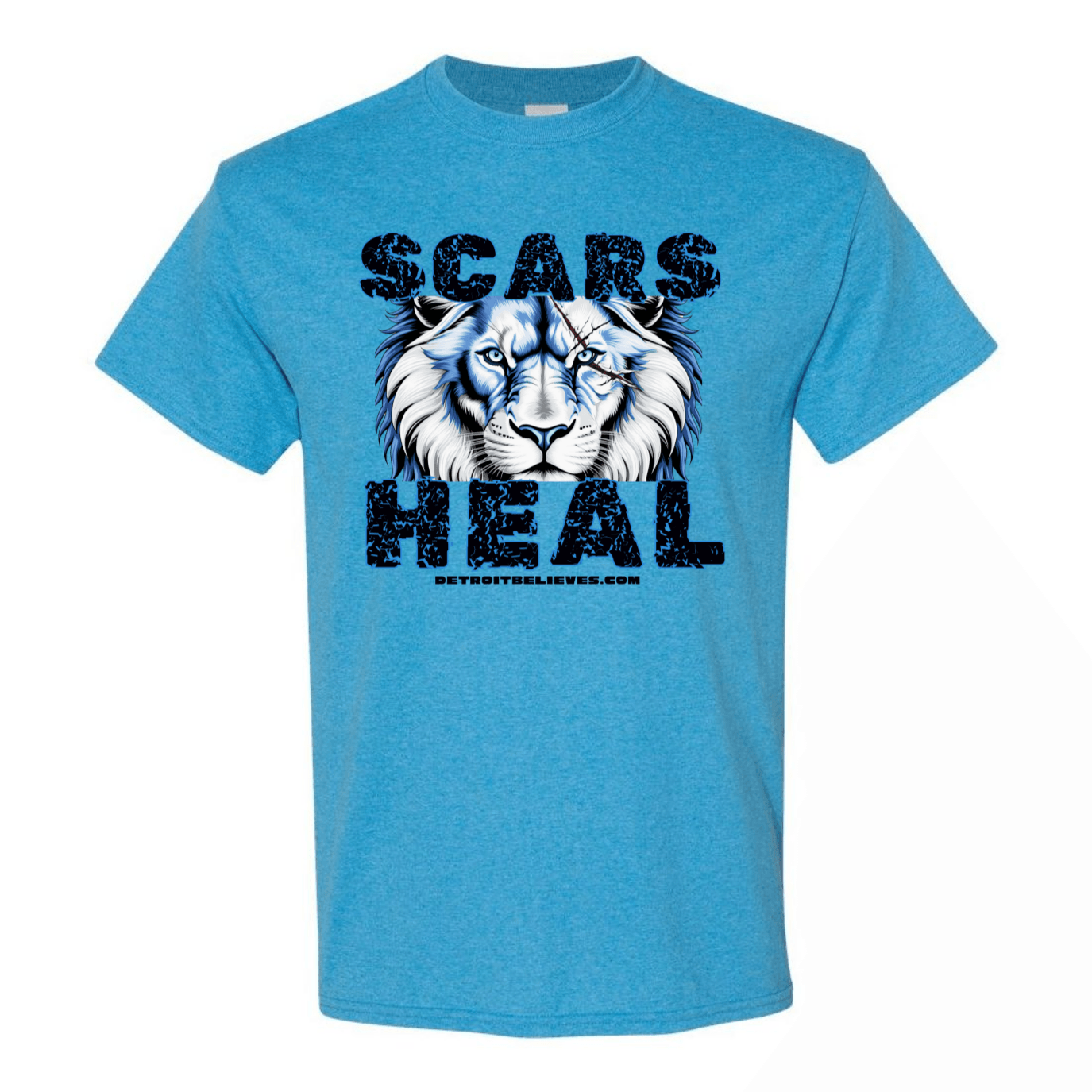 SCARS HEAL Detroit Football Mens T-Shirt