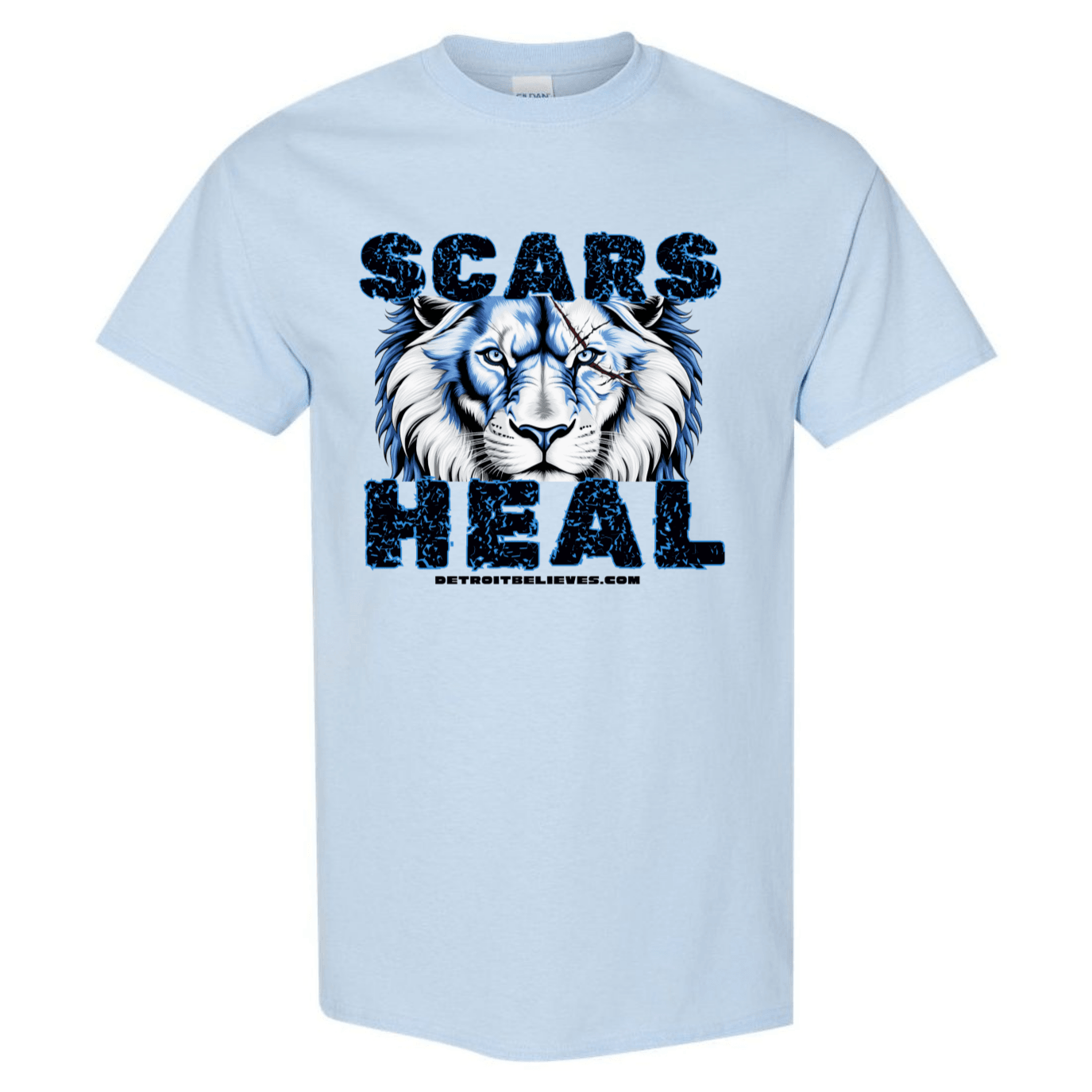 SCARS HEAL Detroit Football Mens T-Shirt