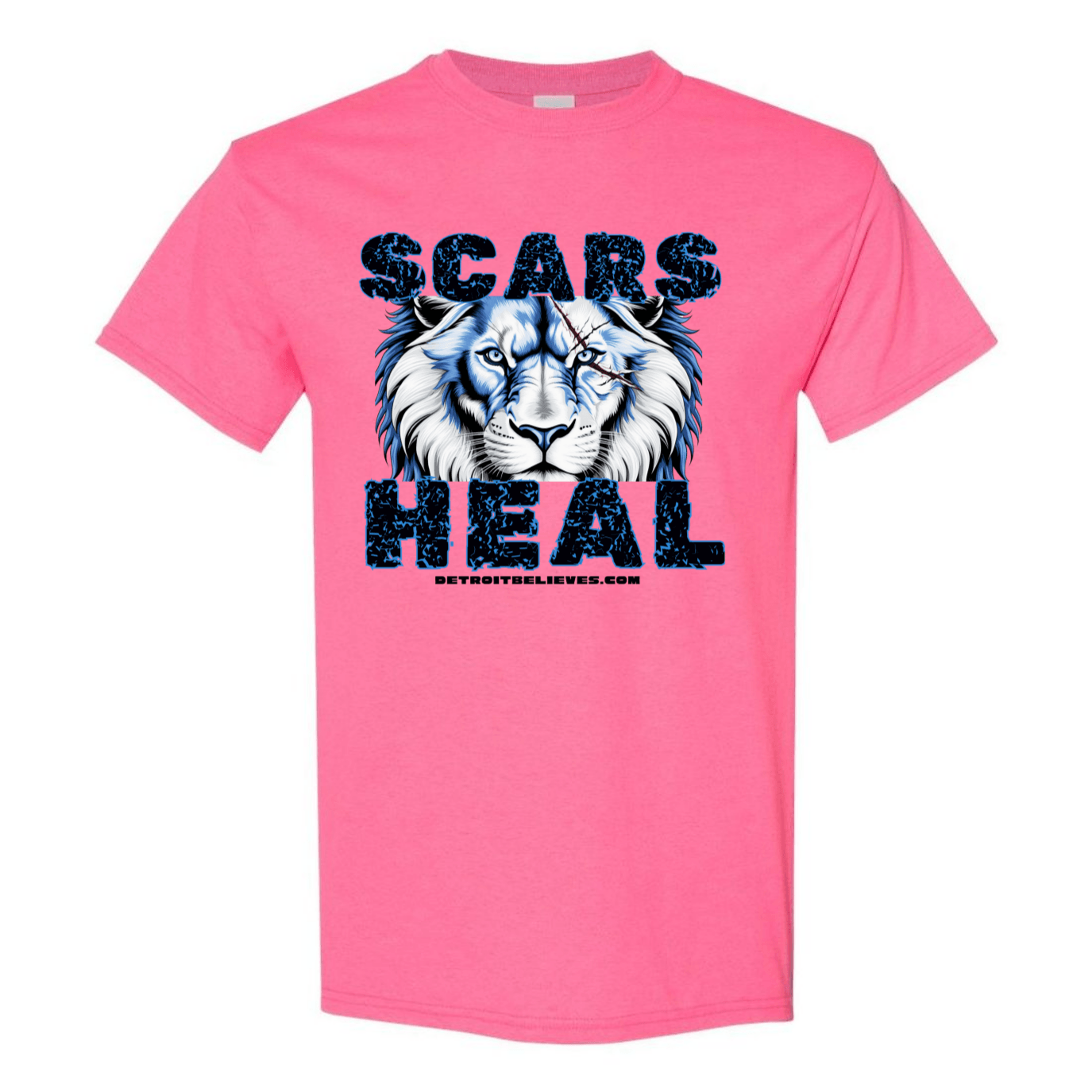 SCARS HEAL Detroit Football Mens T-Shirt