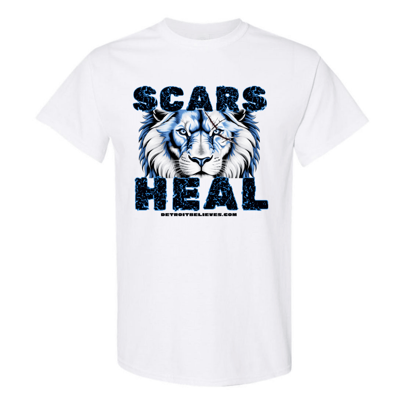 SCARS HEAL Detroit Football Mens T-Shirt