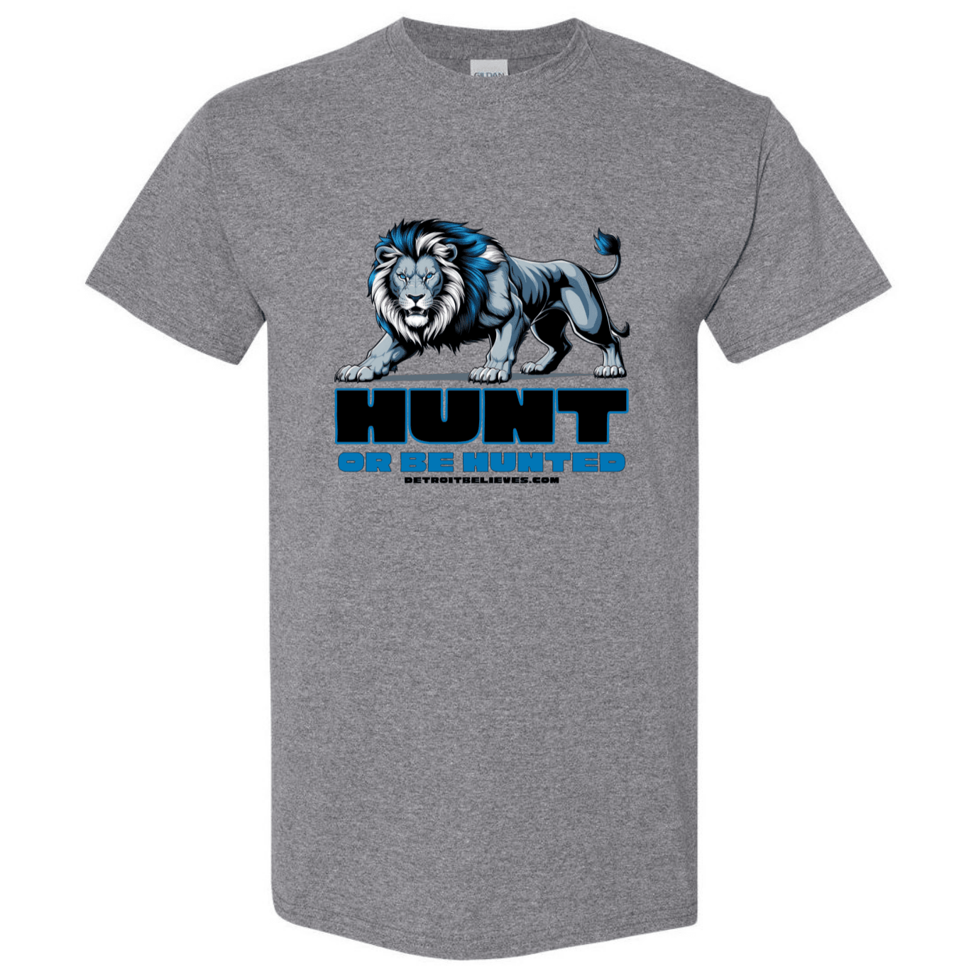 HUNT OR BE HUNTED Detroit Football Mens T-Shirt