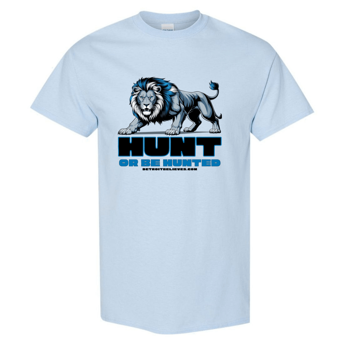 HUNT OR BE HUNTED Detroit Football Mens T-Shirt