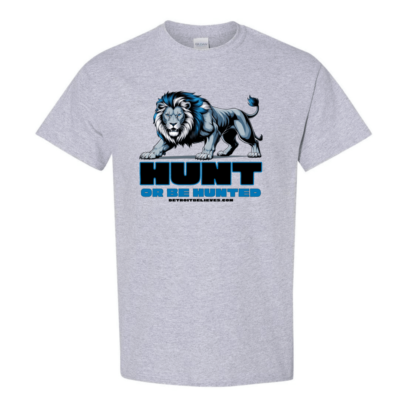 HUNT OR BE HUNTED Detroit Football Mens T-Shirt