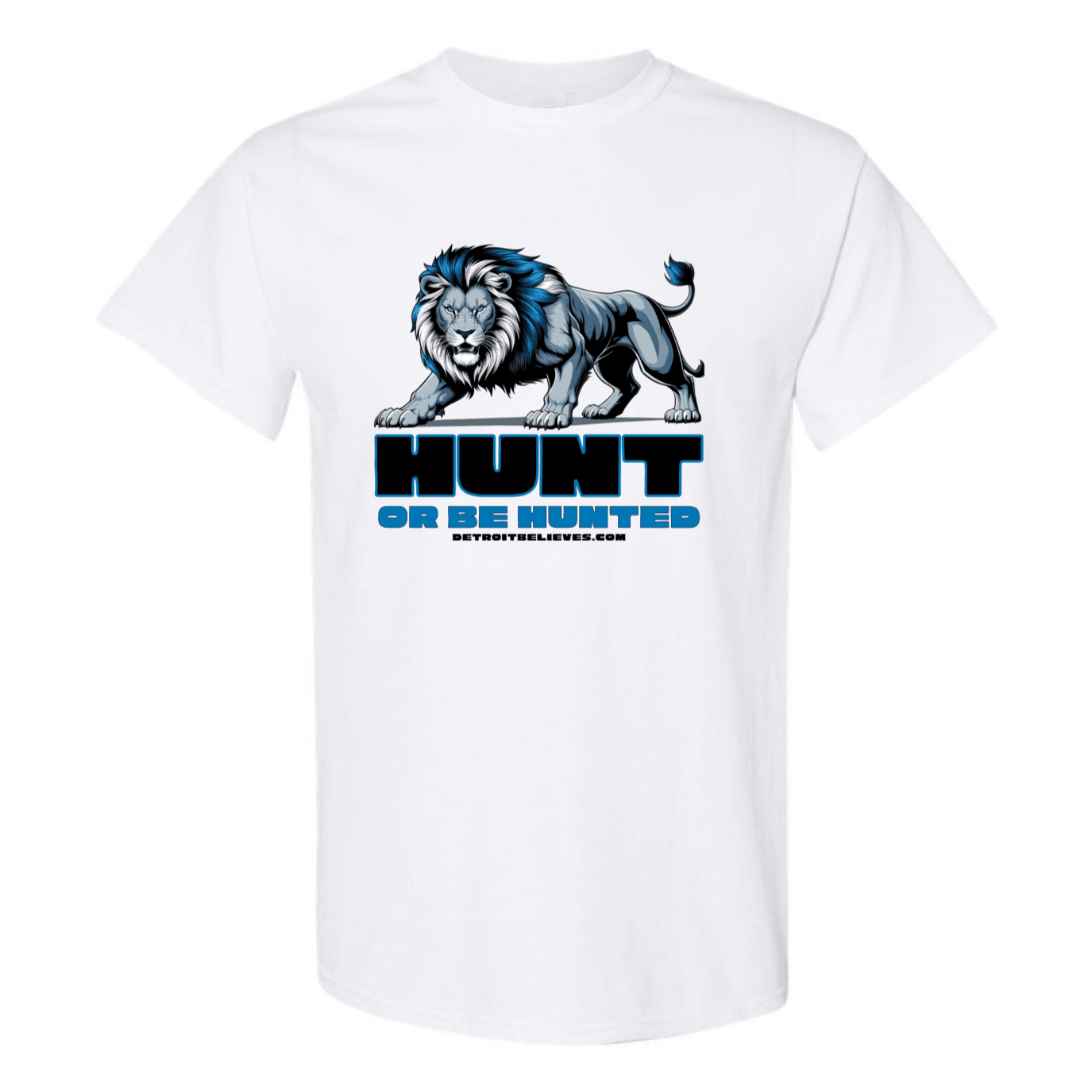 HUNT OR BE HUNTED Detroit Football Mens T-Shirt