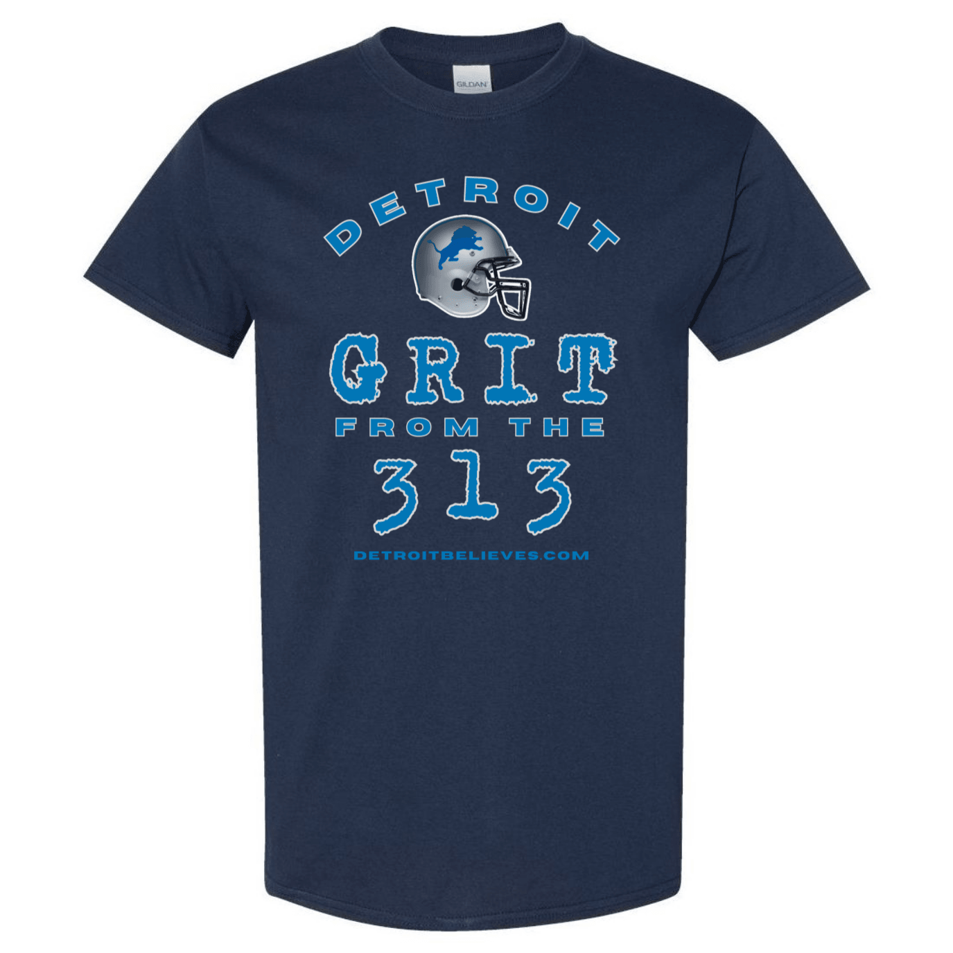 GRIT 313 Detroit Football Mens T-Shirt