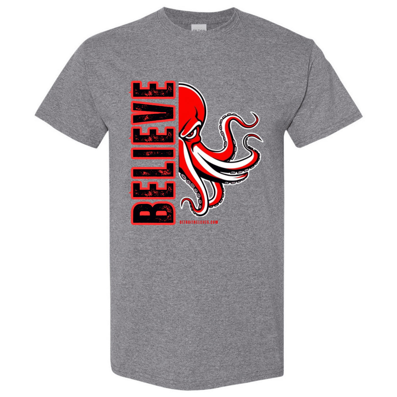 BELIEVE OCTOPUS Detroit Hockey Mens T-Shirt