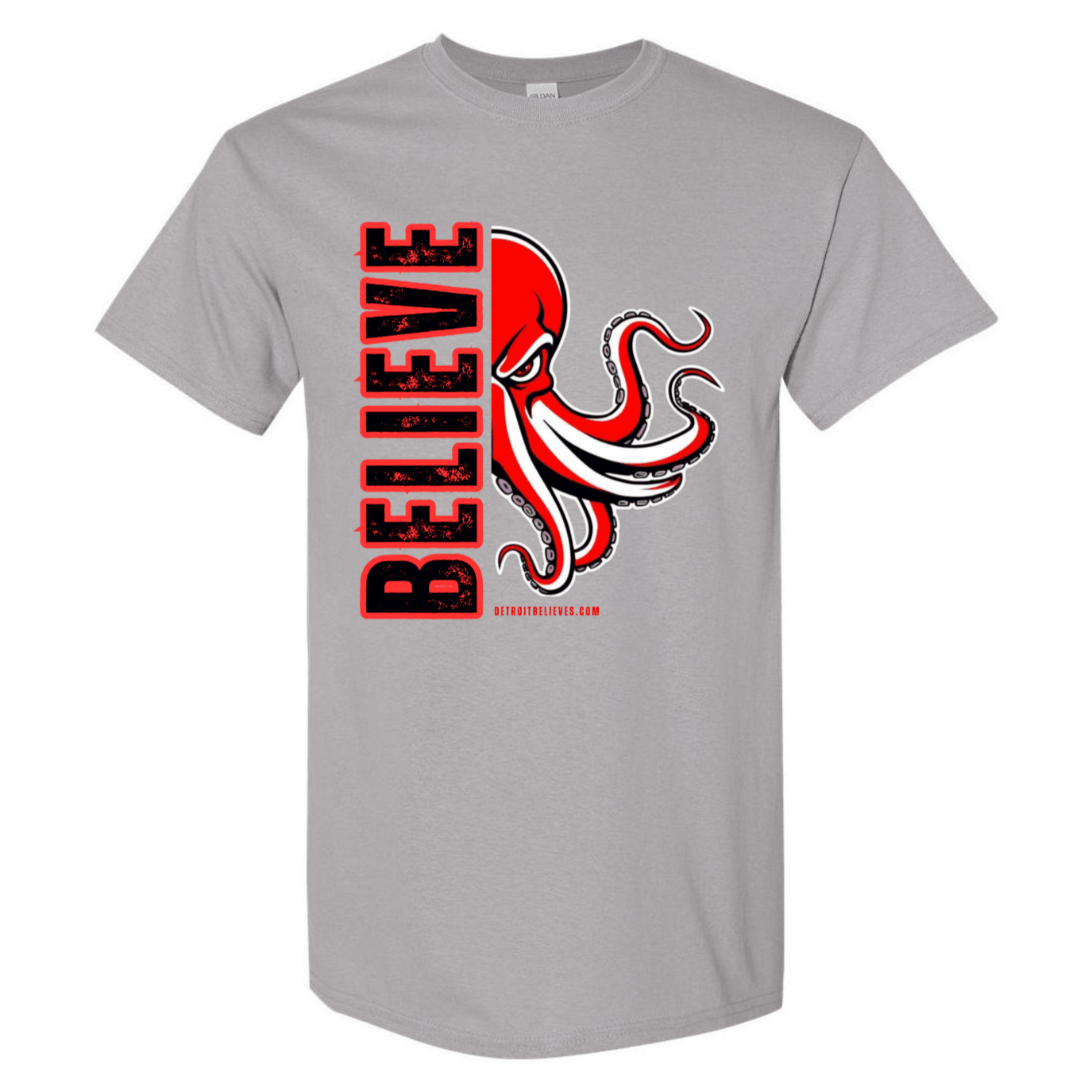 BELIEVE OCTOPUS Detroit Hockey Mens T-Shirt