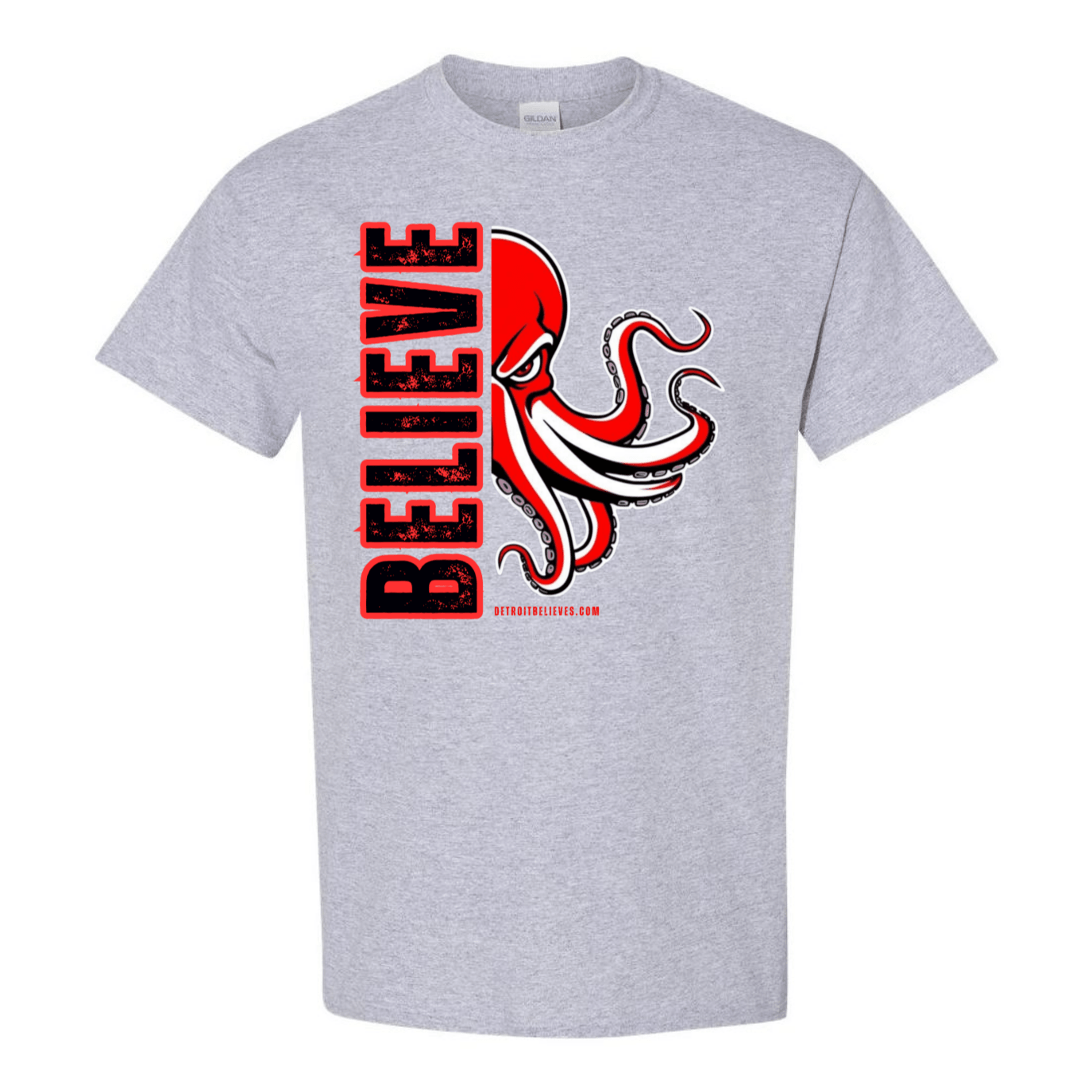 BELIEVE OCTOPUS Detroit Hockey Mens T-Shirt