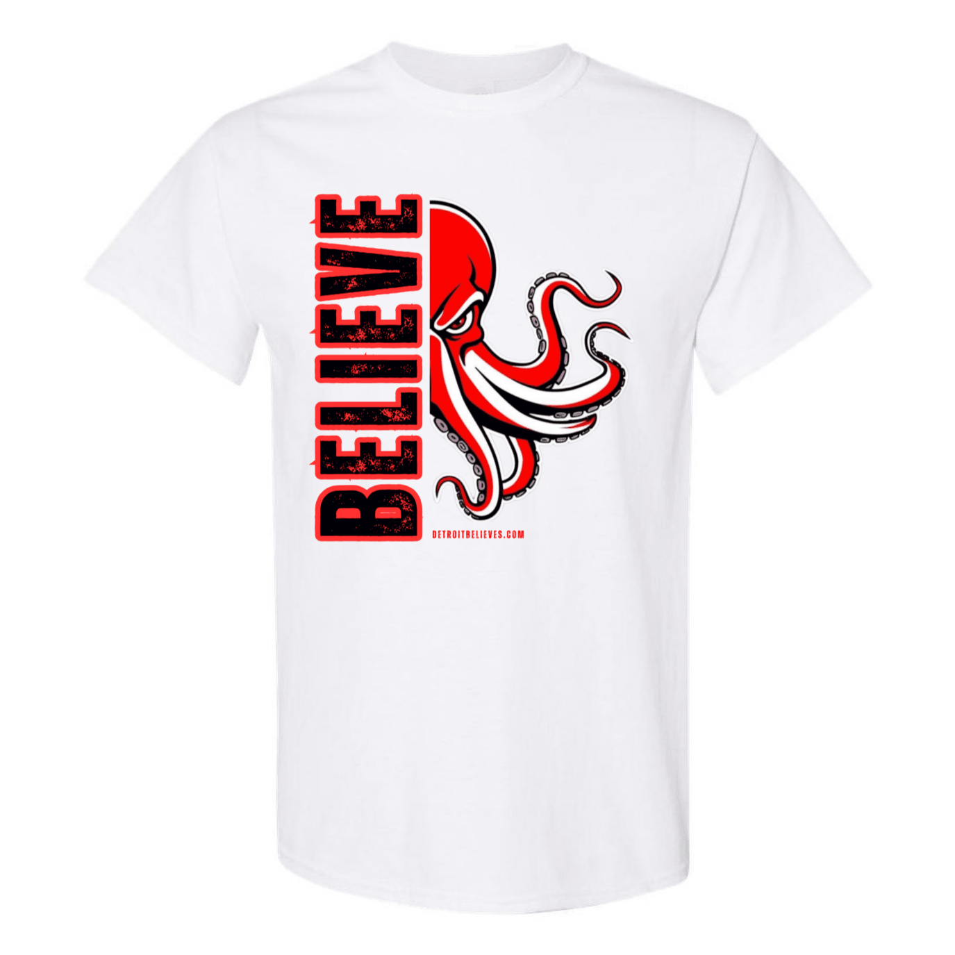 BELIEVE OCTOPUS Detroit Hockey Mens T-Shirt