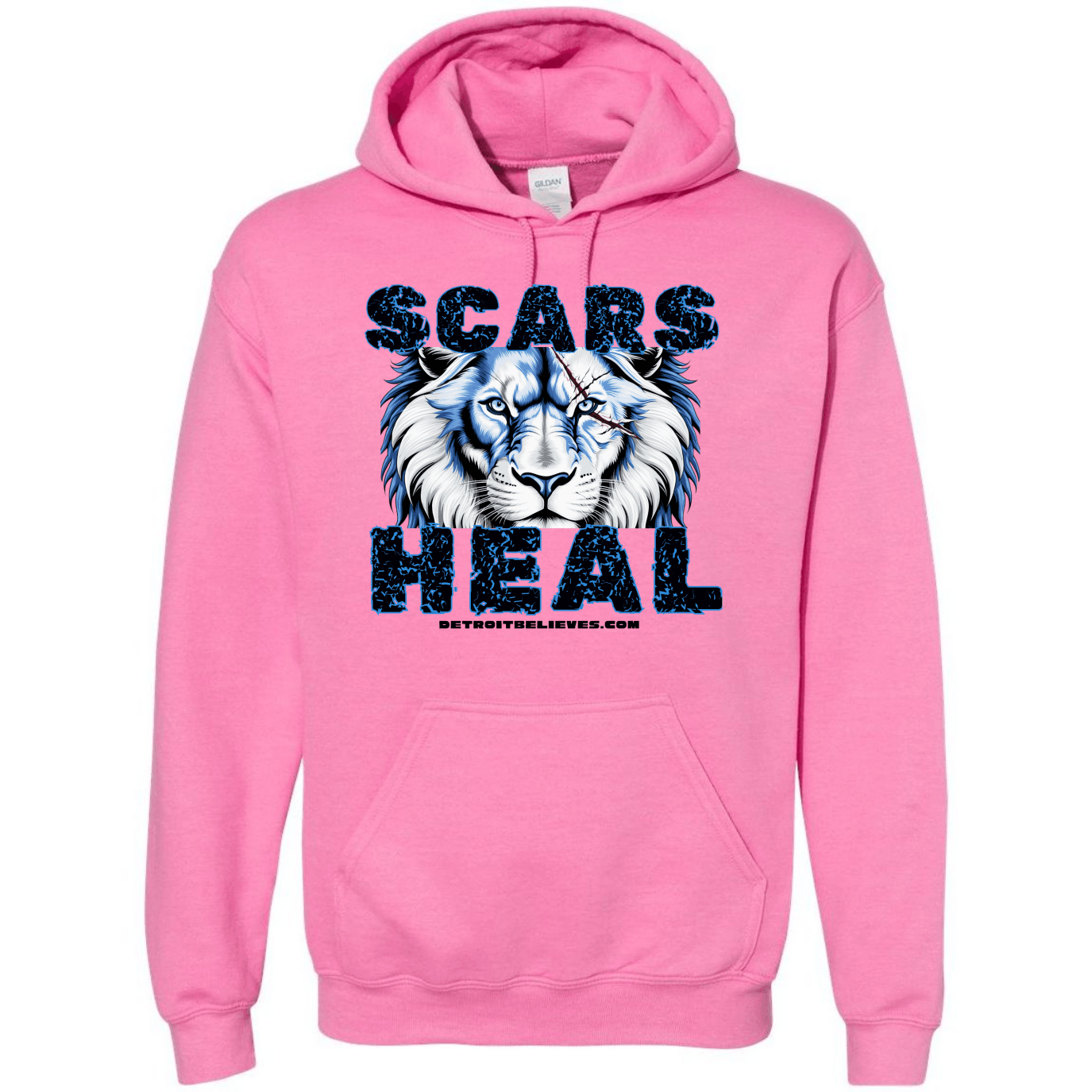 SCARS HEAL Detroit Football Mens Hoodie