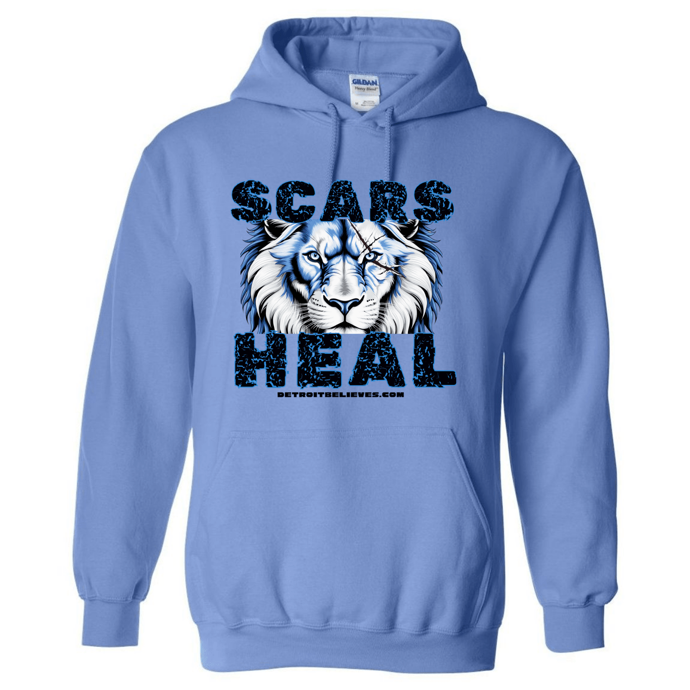 SCARS HEAL Detroit Football Mens Hoodie