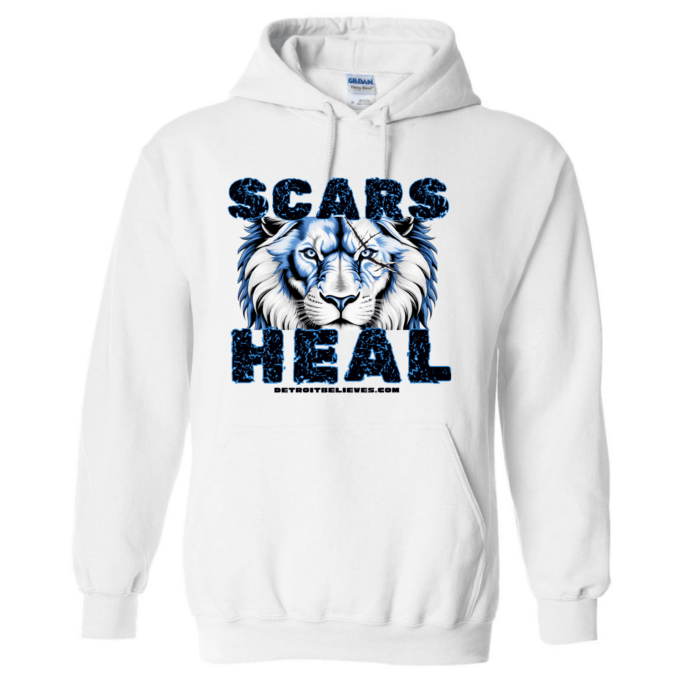 SCARS HEAL Detroit Football Mens Hoodie