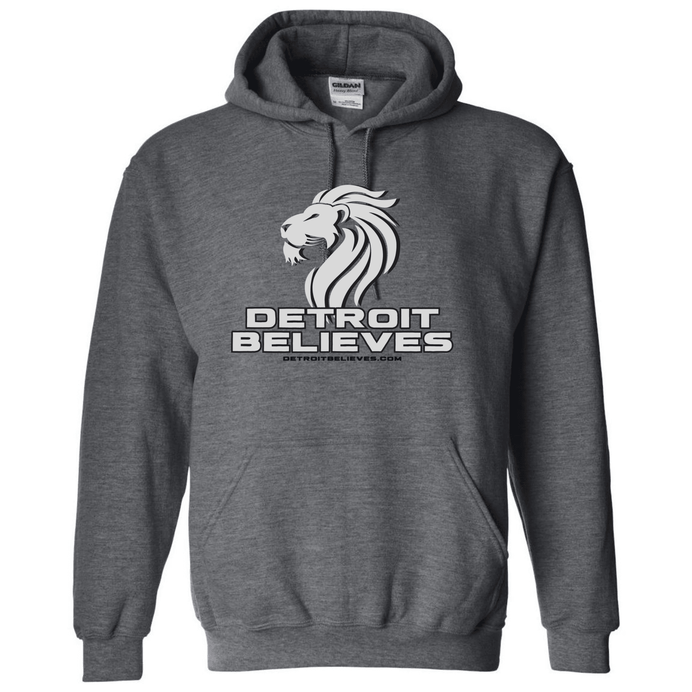 SILVER LION Detroit Football Mens Hoodie