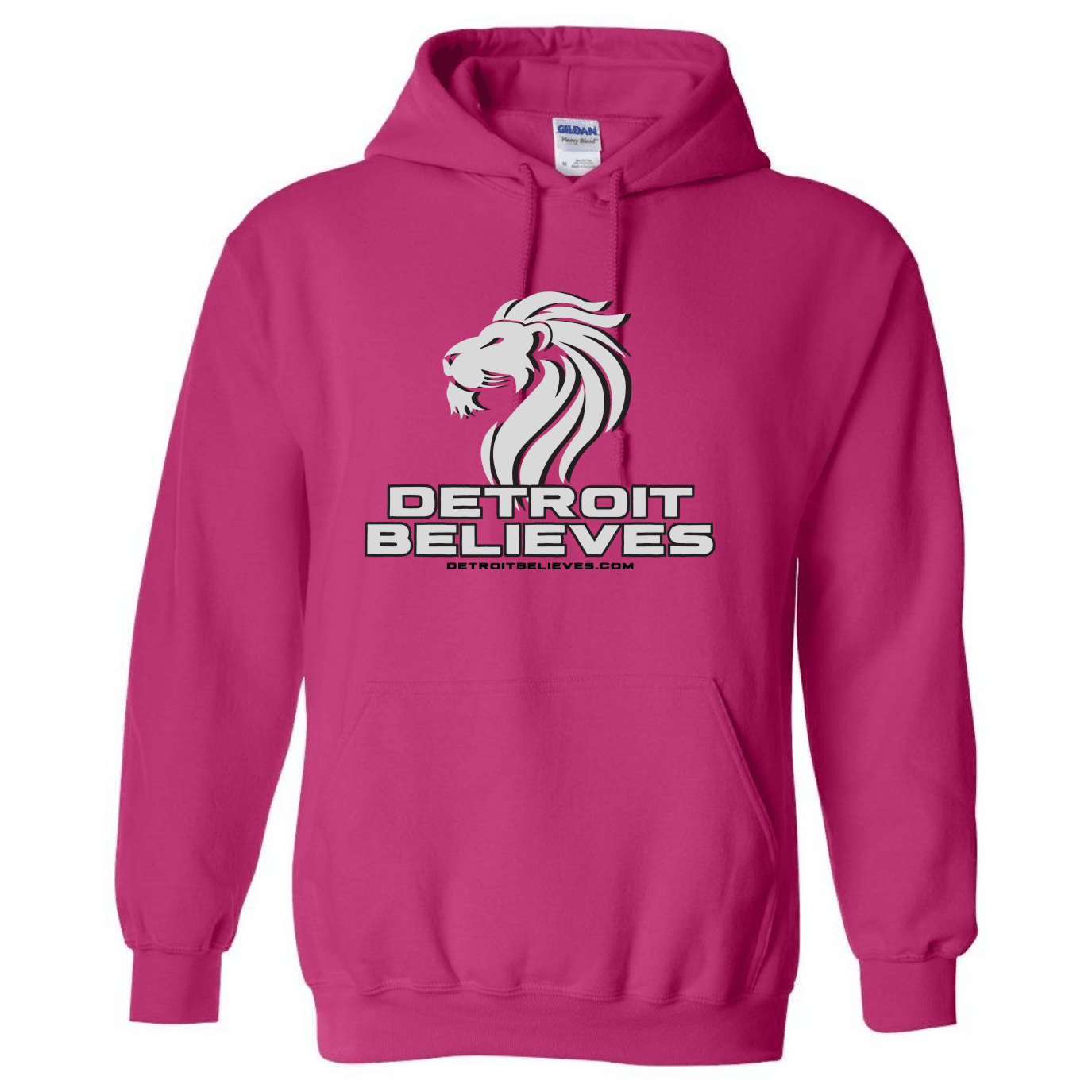 SILVER LION Detroit Football Mens Hoodie