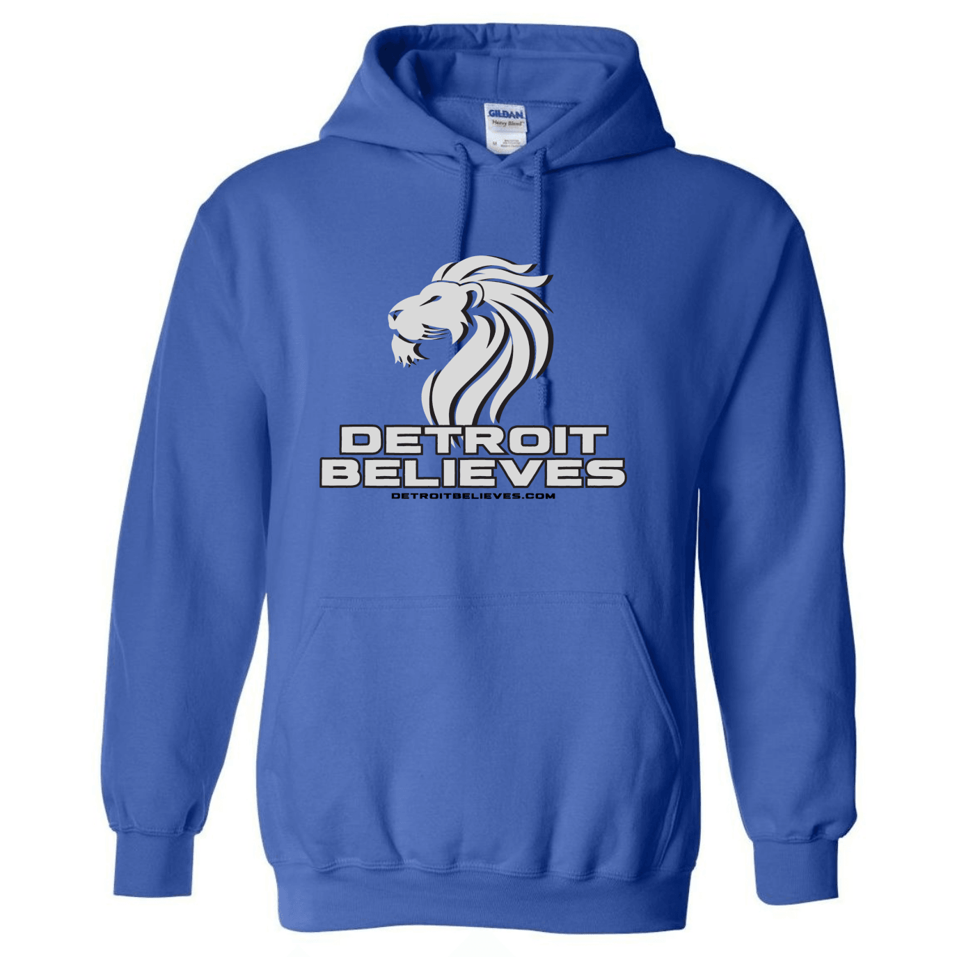 SILVER LION Detroit Football Mens Hoodie