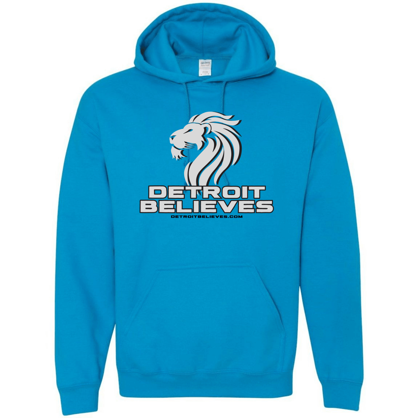 SILVER LION Detroit Football Mens Hoodie