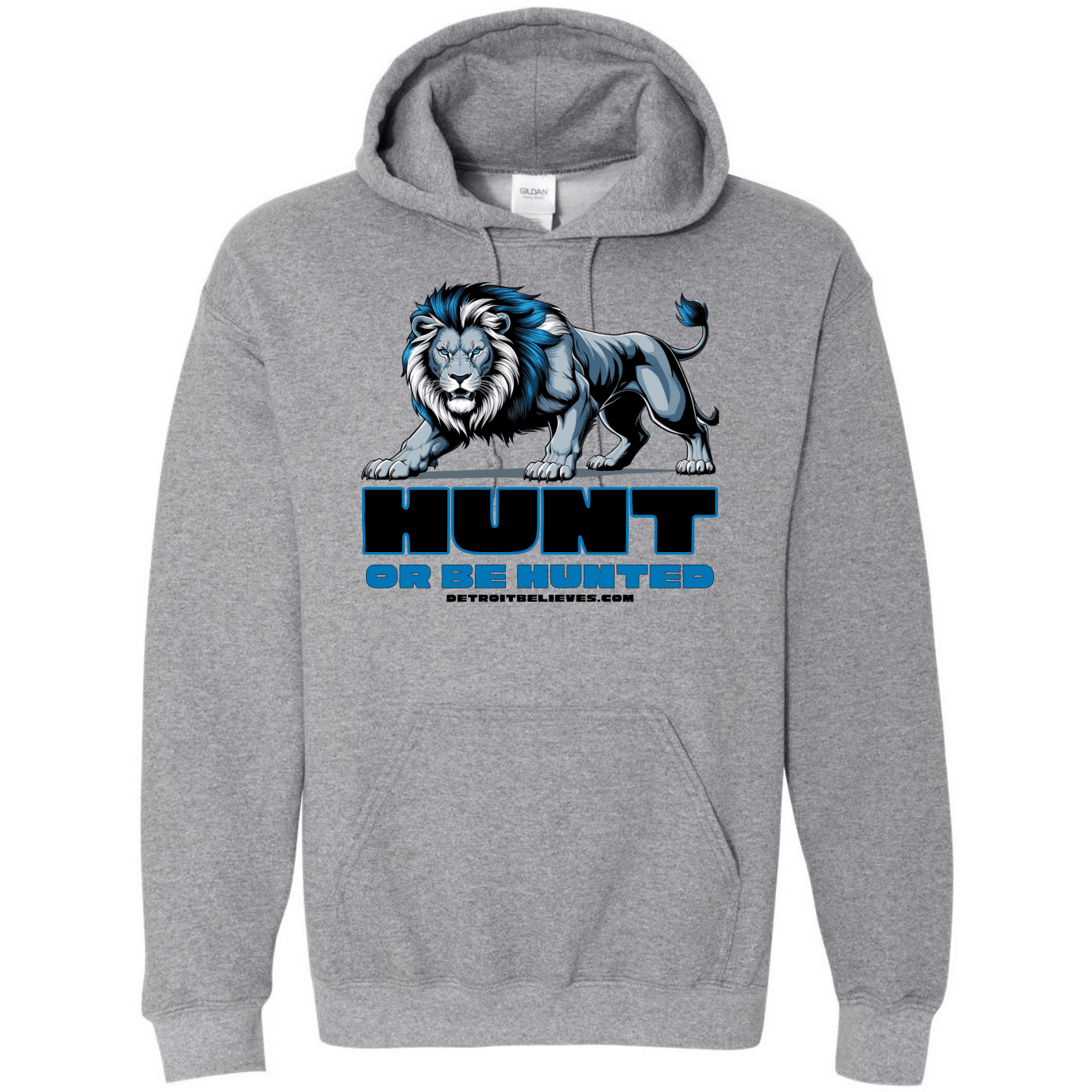 HUNT OR BE HUNTED Detroit Football Men's Hoodie