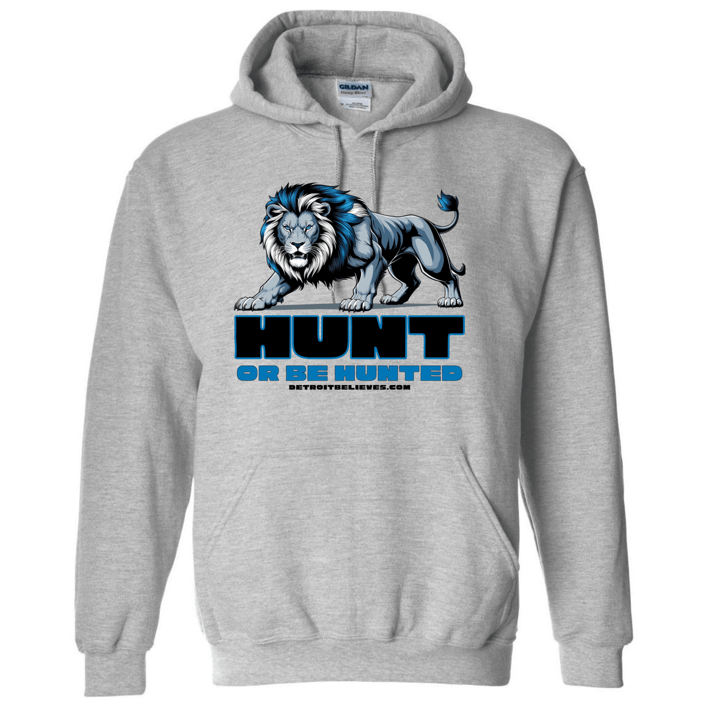 HUNT OR BE HUNTED Detroit Football Mens Hoodie