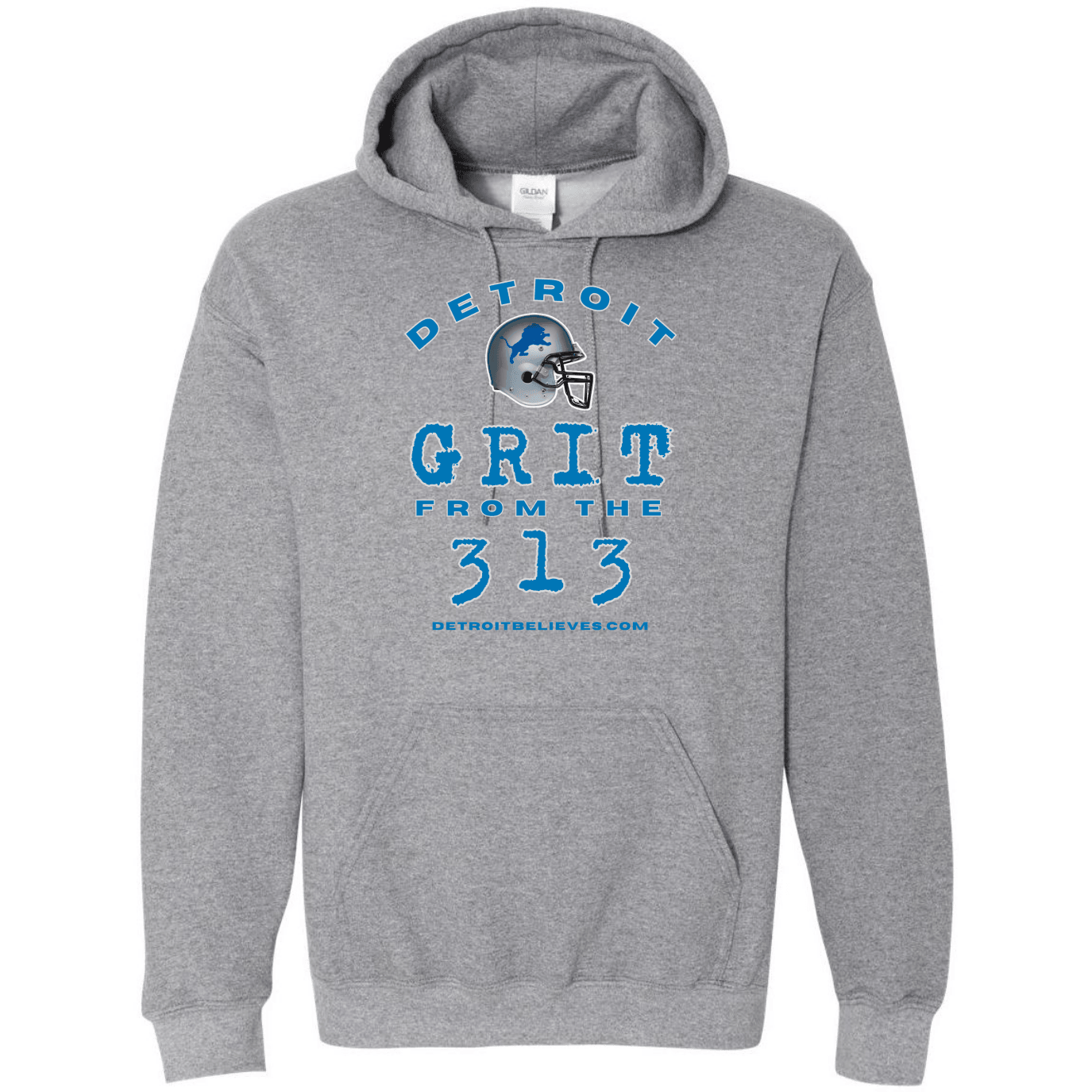 GRIT 313 Detroit Football Mens Hoodie