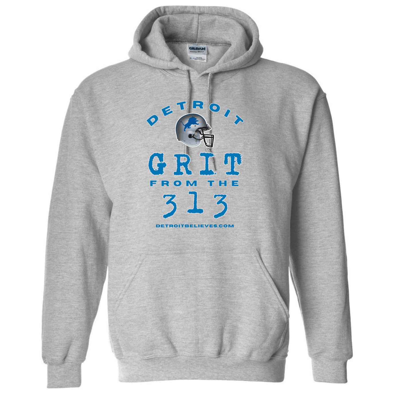 GRIT 313 Detroit Football Mens Hoodie