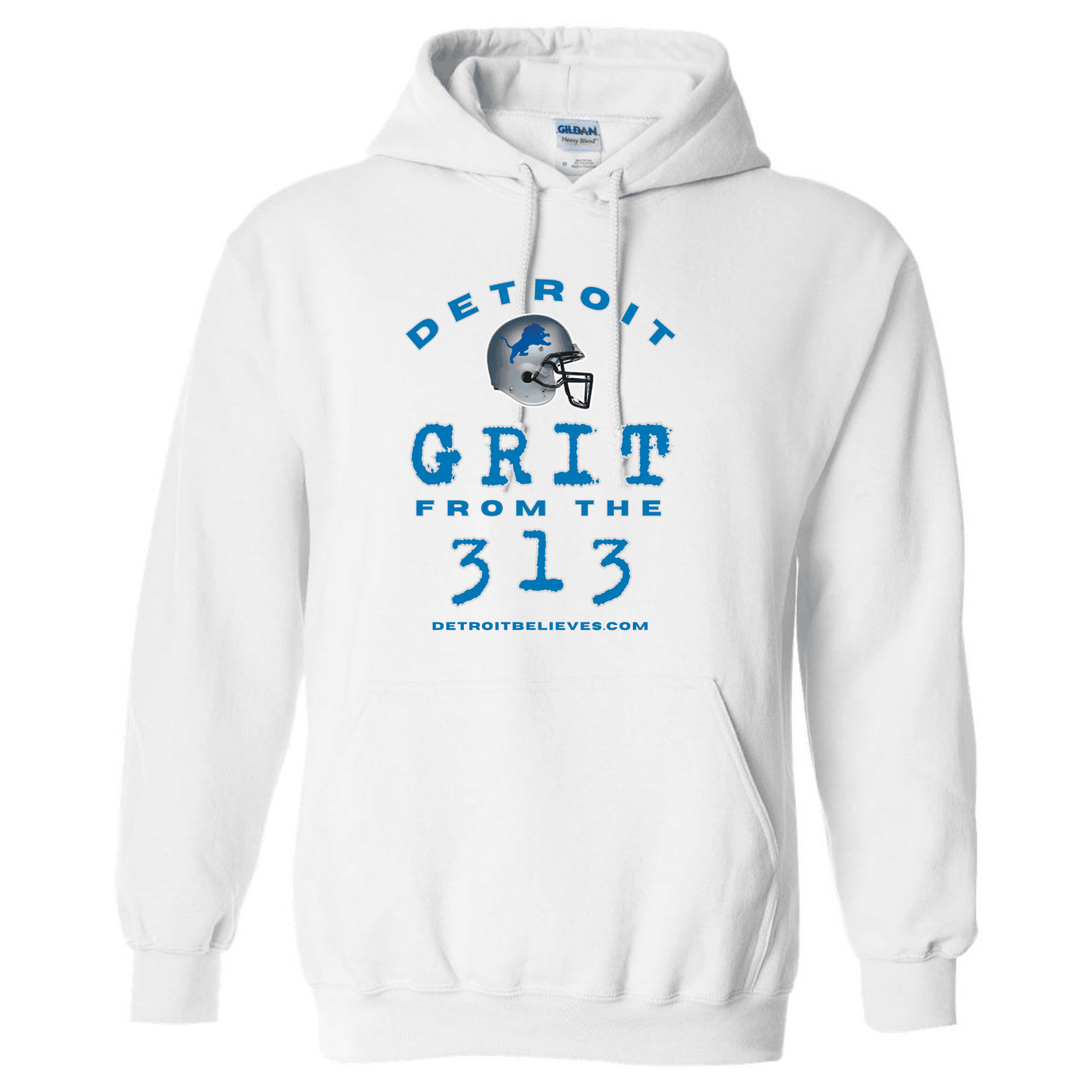 GRIT 313 Detroit Football Mens Hoodie