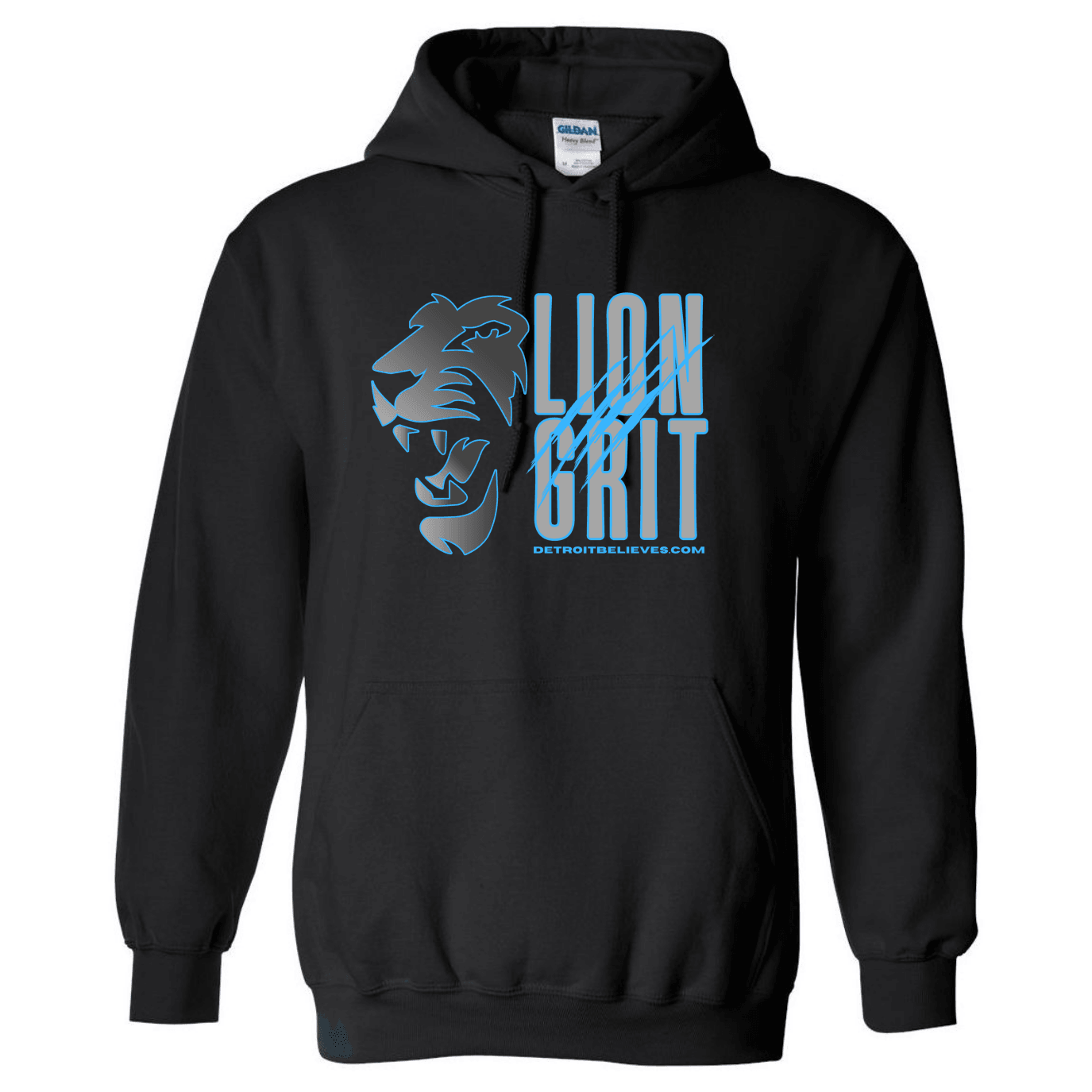 LION GRIT Detroit Football Mens Hoodie