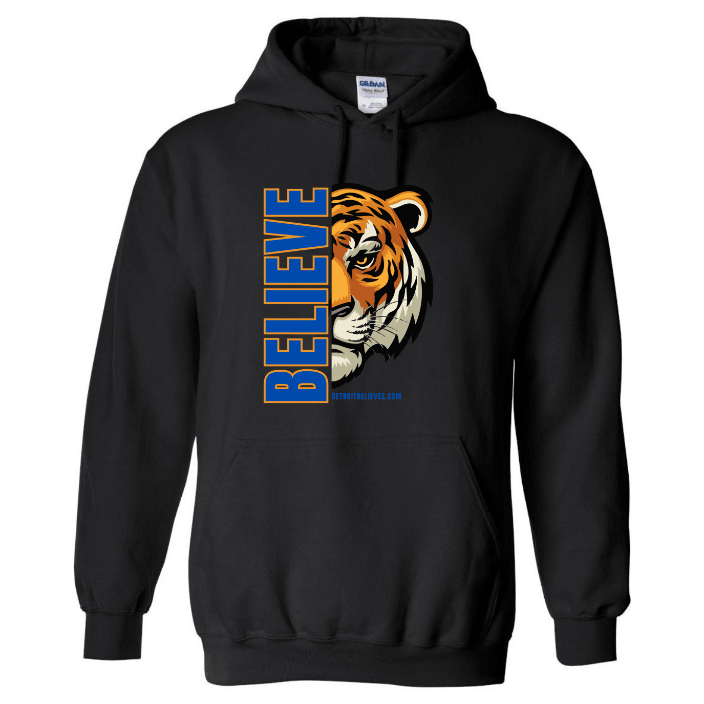 BELIEVE TIGER Detroit Baseball Mens Hoodie