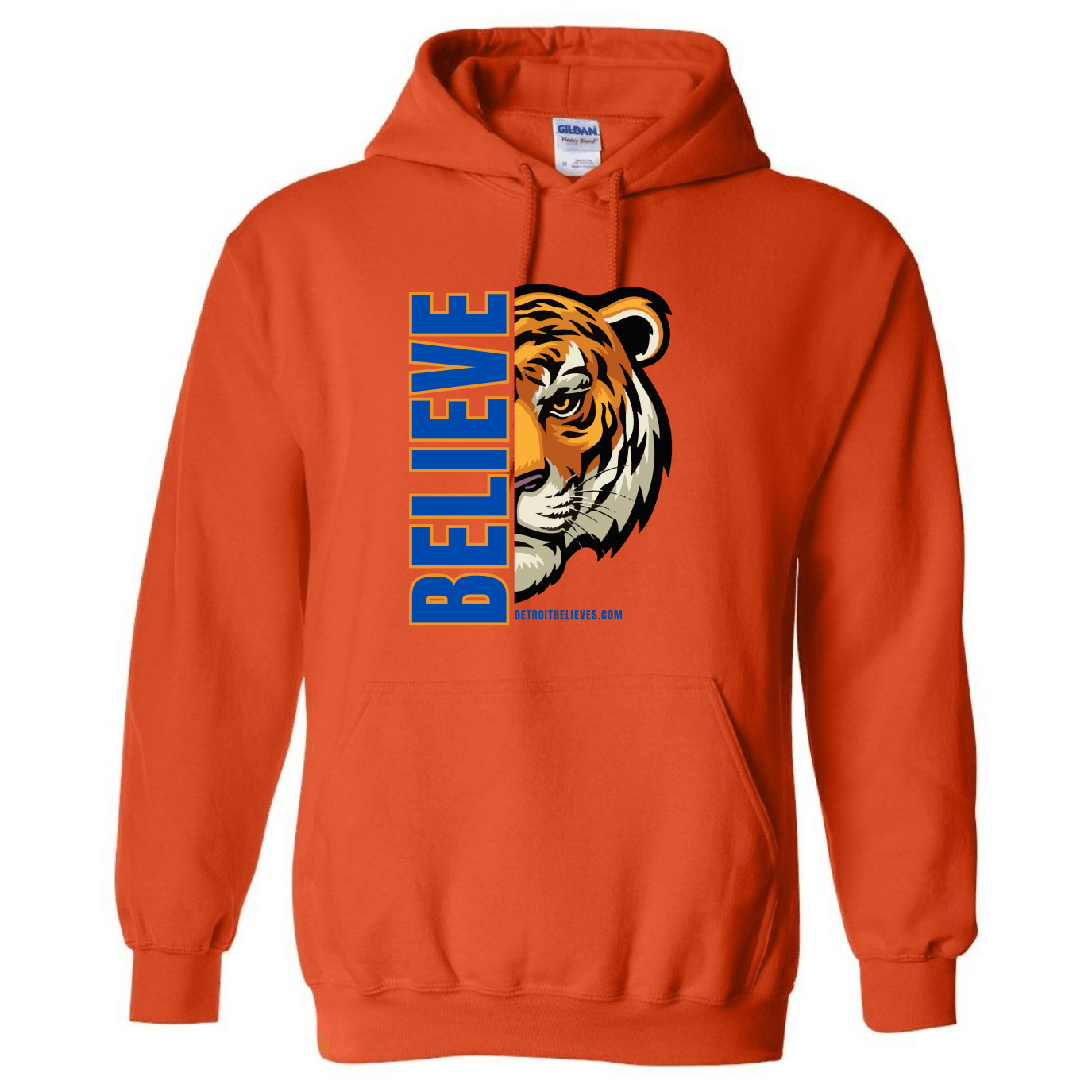 BELIEVE TIGER Detroit Baseball Mens Hoodie