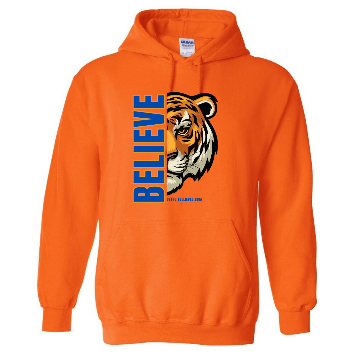 BELIEVE TIGER Detroit Baseball Mens Hoodie