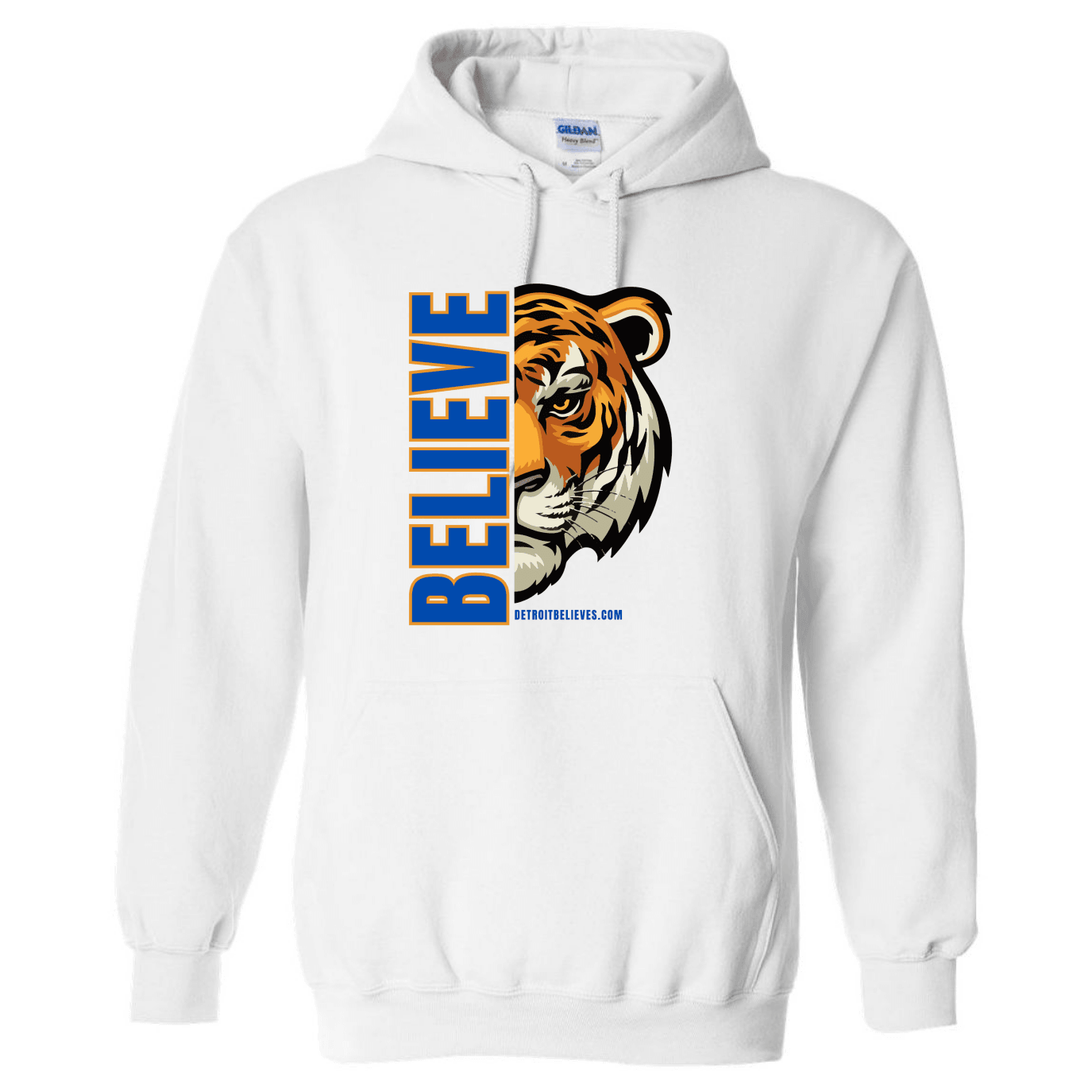 BELIEVE TIGER Detroit Baseball Mens Hoodie