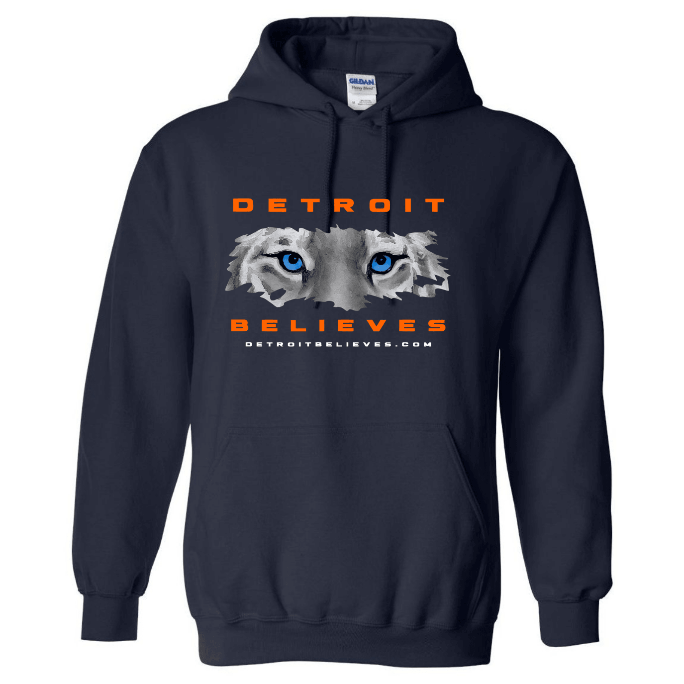 TIGER EYES Detroit Baseball Mens Hoodie