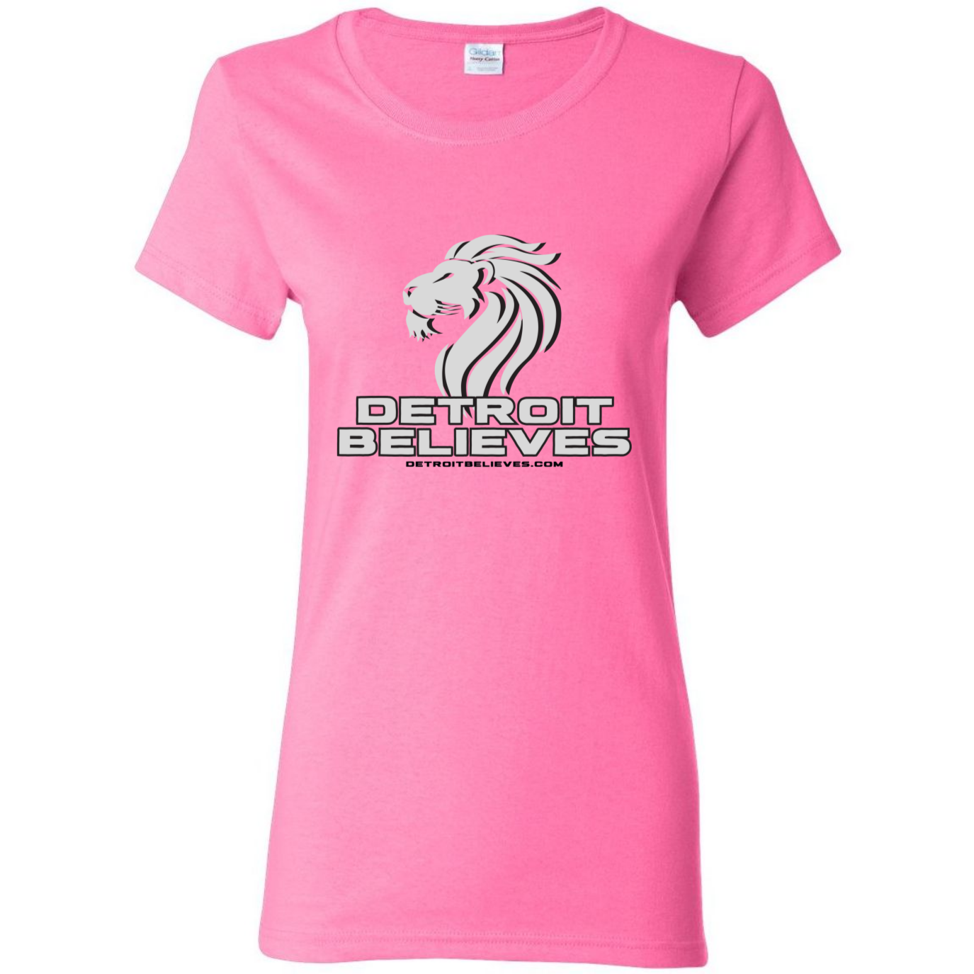 SILVER LION Detroit Football Womens T-Shirt