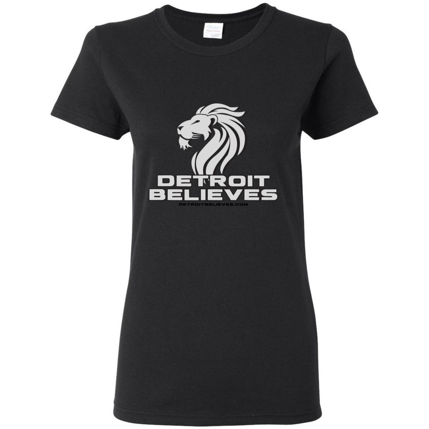 SILVER LION Detroit Football Womens T-Shirt