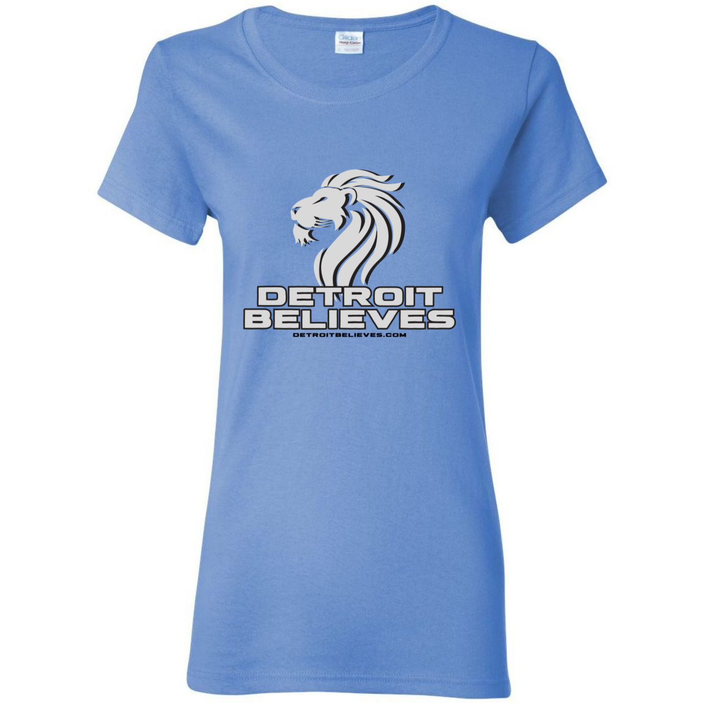 SILVER LION Detroit Football Womens T-Shirt