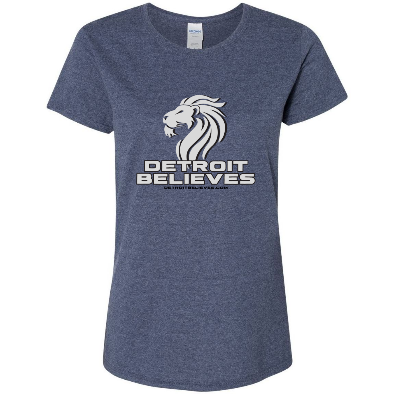 SILVER LION Detroit Football Womens T-Shirt