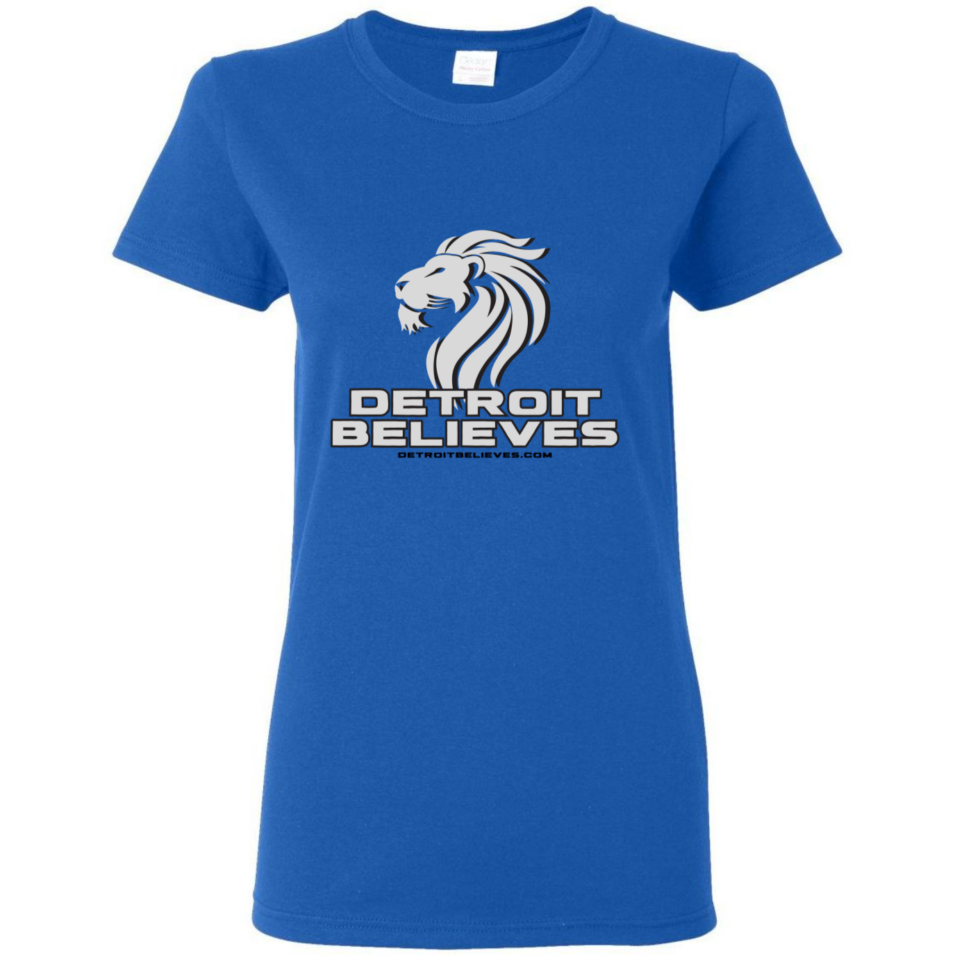 SILVER LION Detroit Football Womens T-Shirt