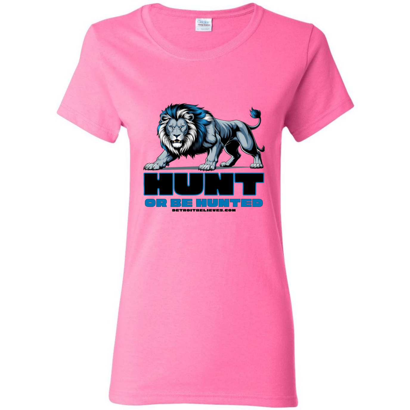 HUNT OR BE HUNTED Detroit Football Womens T-Shirt