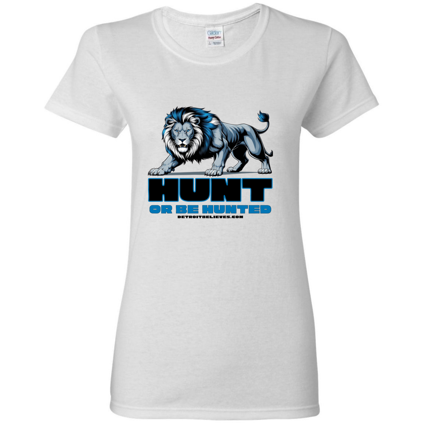 HUNT OR BE HUNTED Detroit Football Womens T-Shirt