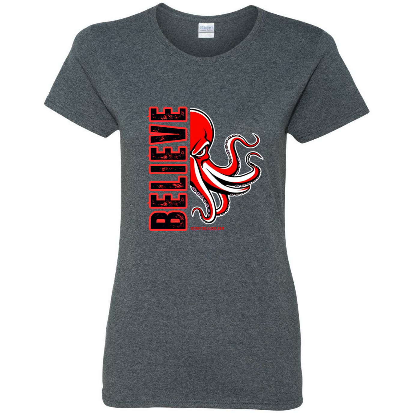 BELIEVE OCTOPUS Detroit Hockey Womens T-Shirt