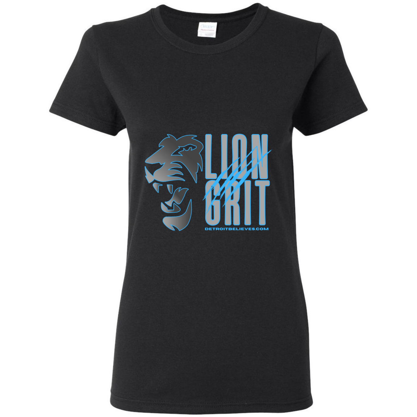 LION GRIT Detroit Football Womens T-Shirt