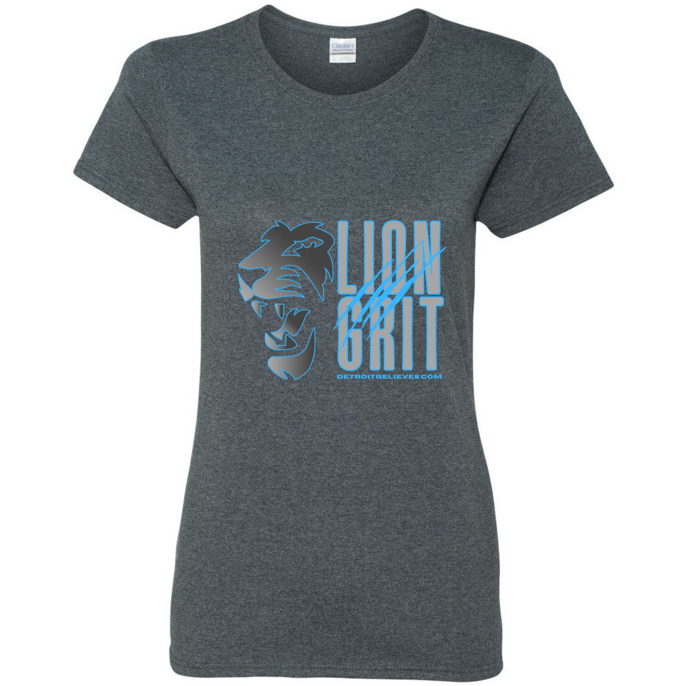 LION GRIT Detroit Football Womens T-Shirt