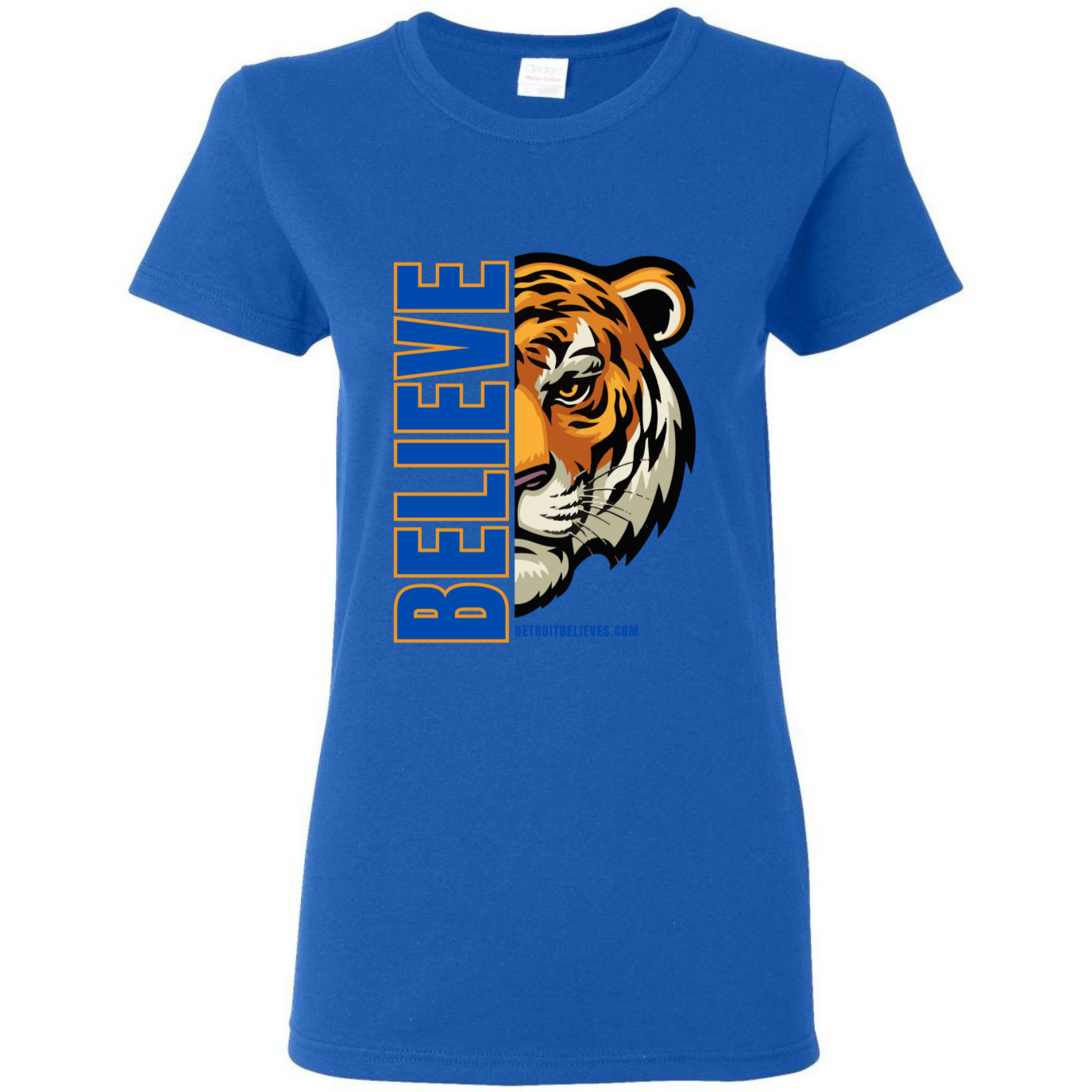 BELIEVE TIGER Detroit Baseball Womens T-Shirt