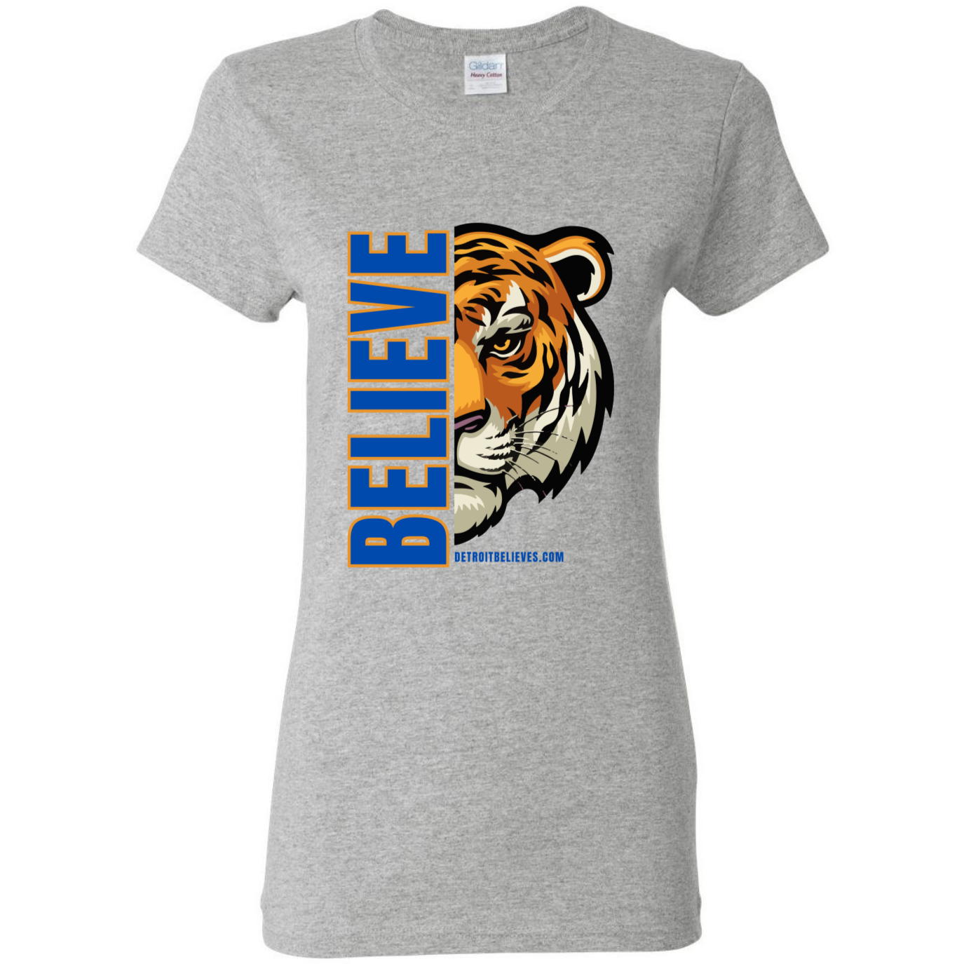 BELIEVE TIGER Detroit Baseball Womens T-Shirt