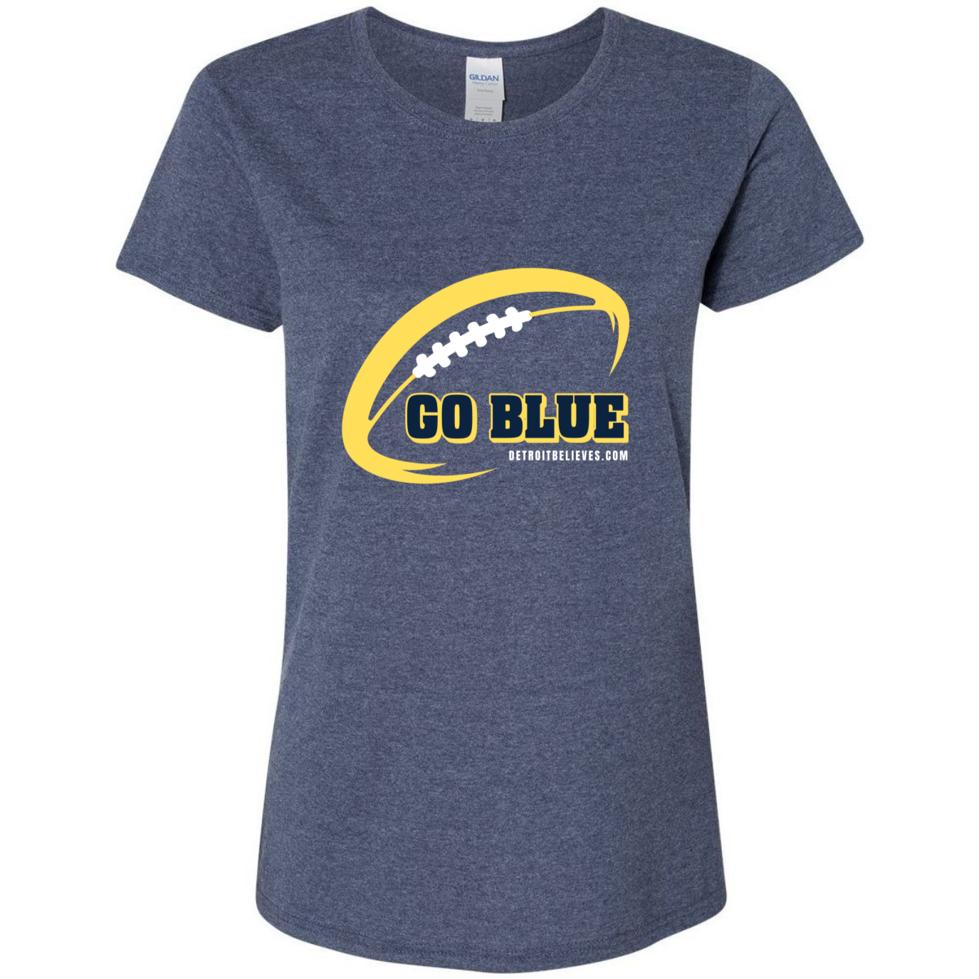 GO BLUE Gridiron Womens T-Shirt