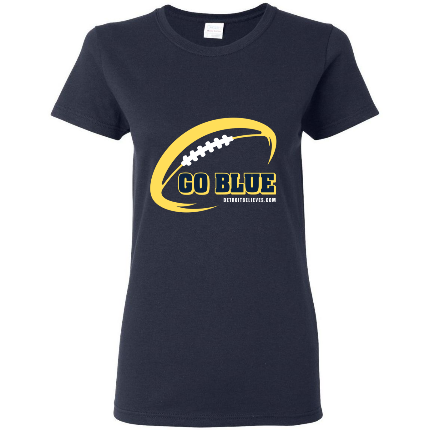 GO BLUE Gridiron Womens T-Shirt